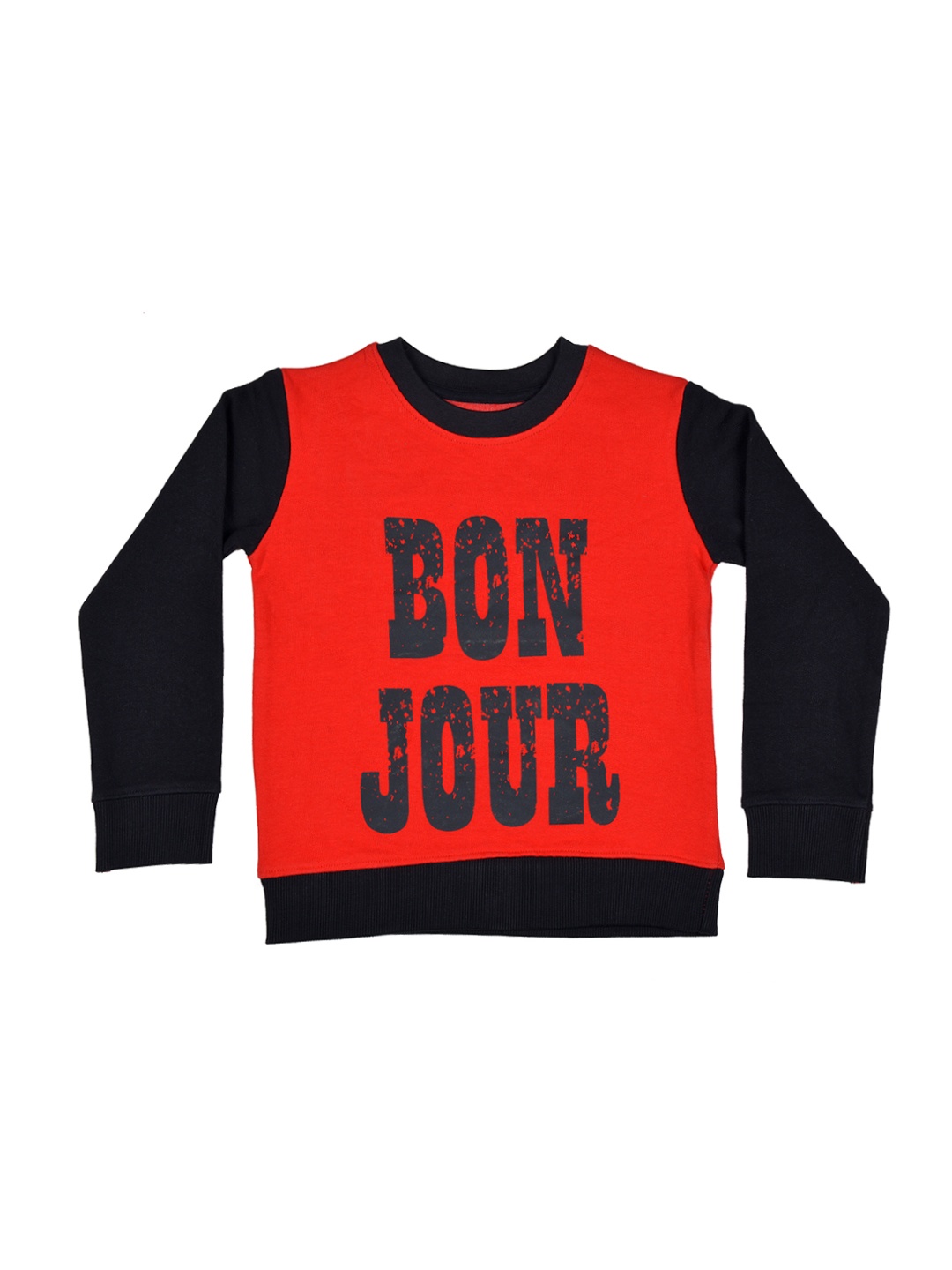 

GKIDZ Boys Red & Black Printed Sweatshirt