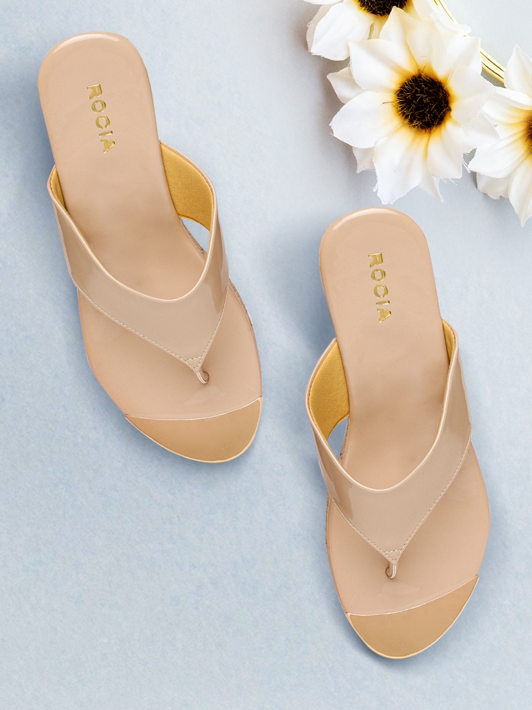 

Rocia Women Beige Solid Sandals