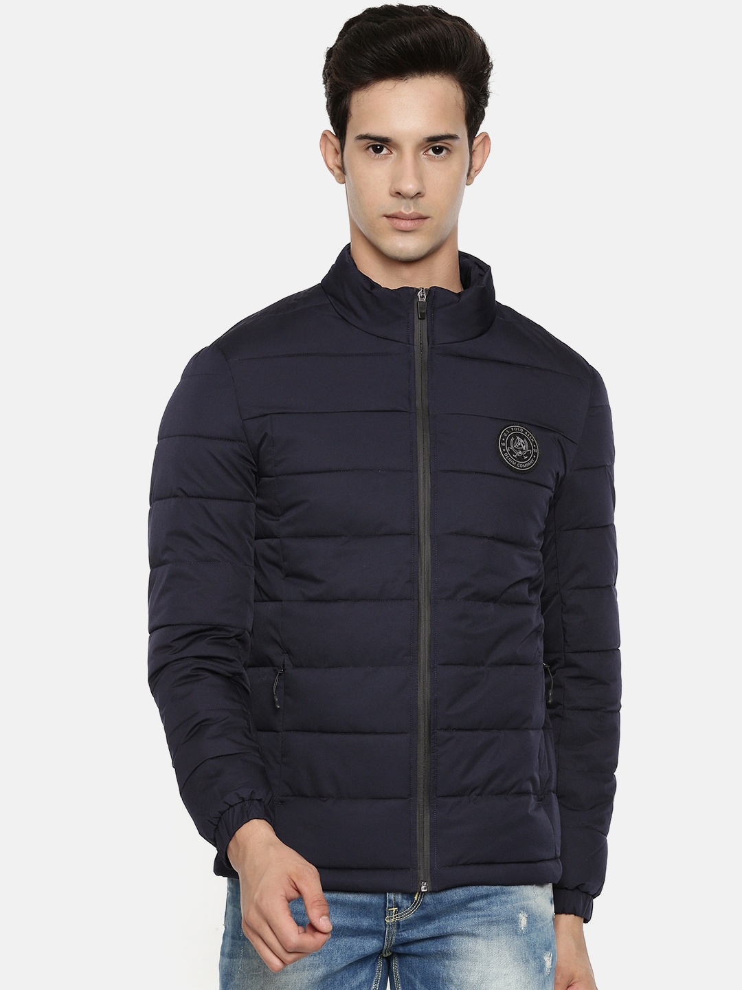 

U.S. Polo Assn. Denim Co. Men Navy Blue Solid Jacket