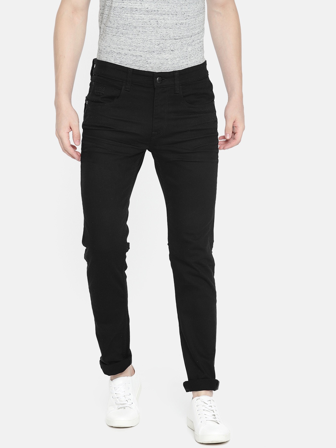 

U.S. Polo Assn. Denim Co. Men Black Skinny Fit Mid-Rise Clean Look Stretchable Jeans