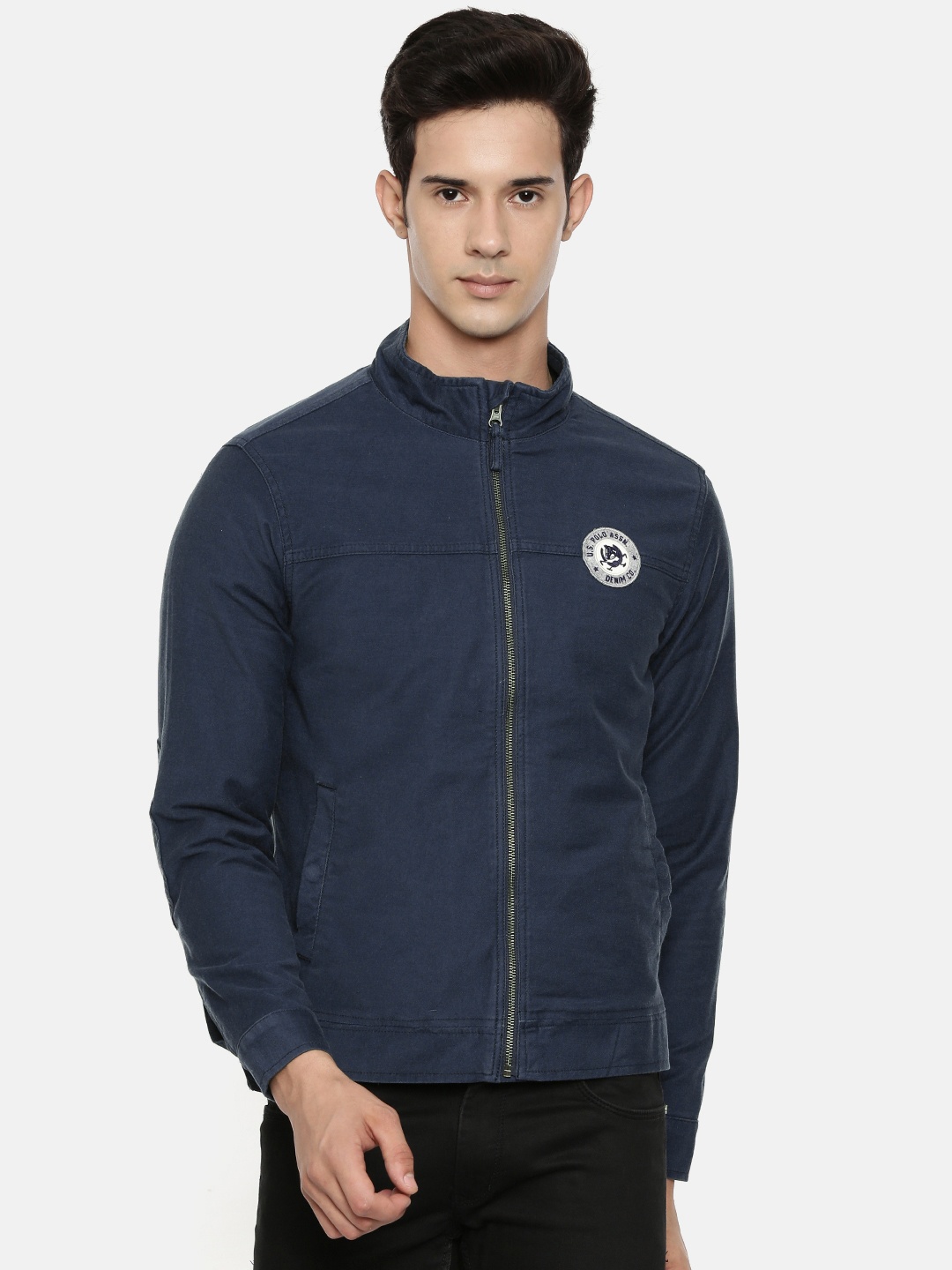 

U.S. Polo Assn. Denim Co. Men Navy Blue Solid Padded Jacket
