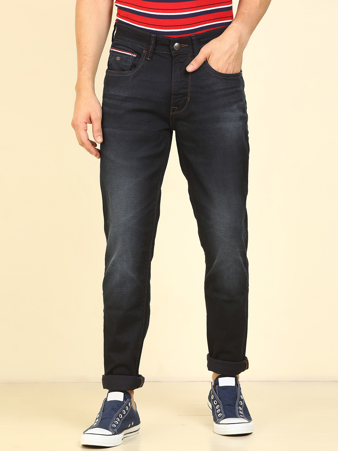 

U S Polo Assn Denim Co Men Blue Slim Fit Light Fade Stretchable Jeans