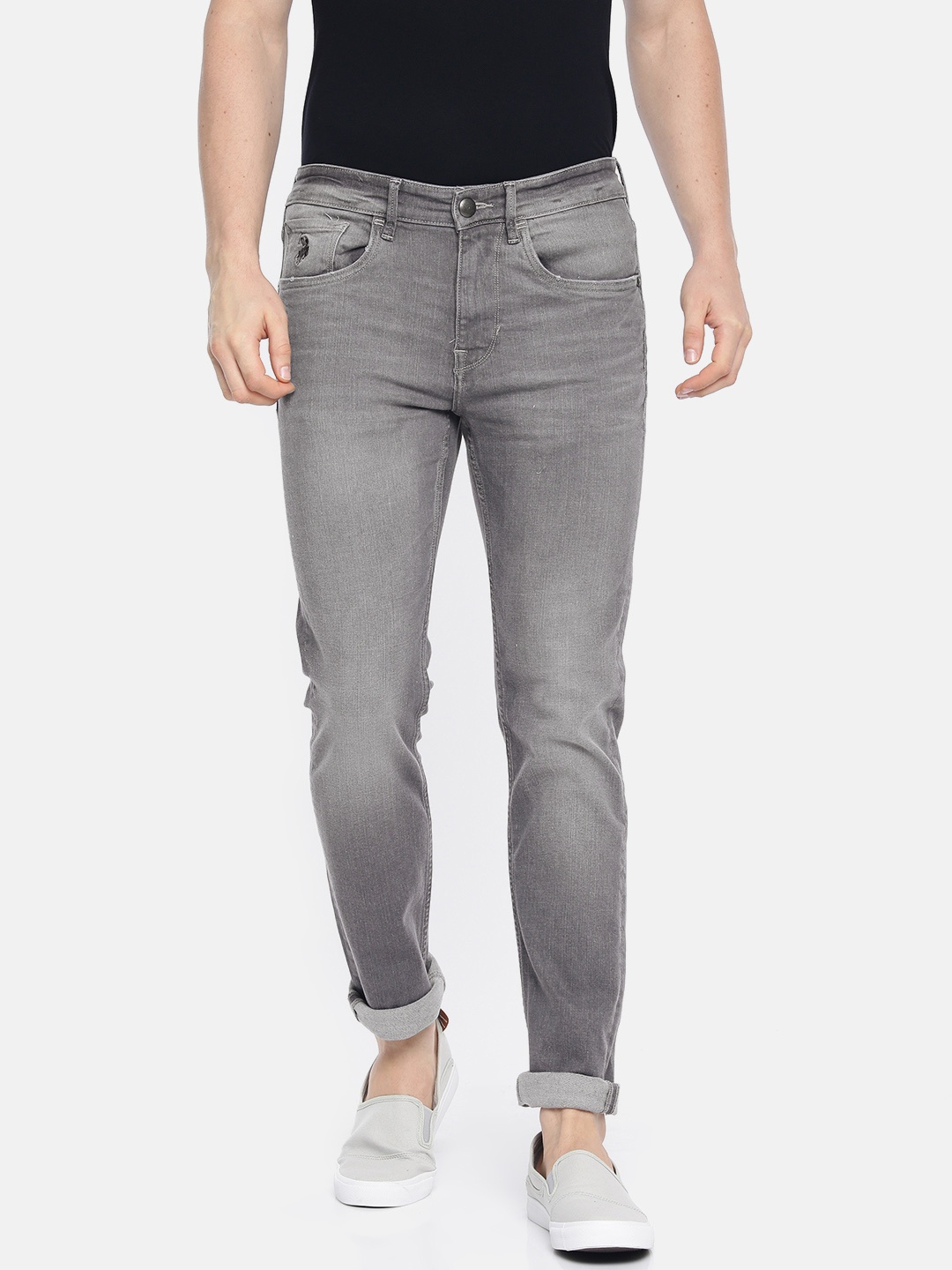 

U.S. Polo Assn. Denim Co. Men Grey Regallo Skinny Fit Clean Look Stretchable Jeans