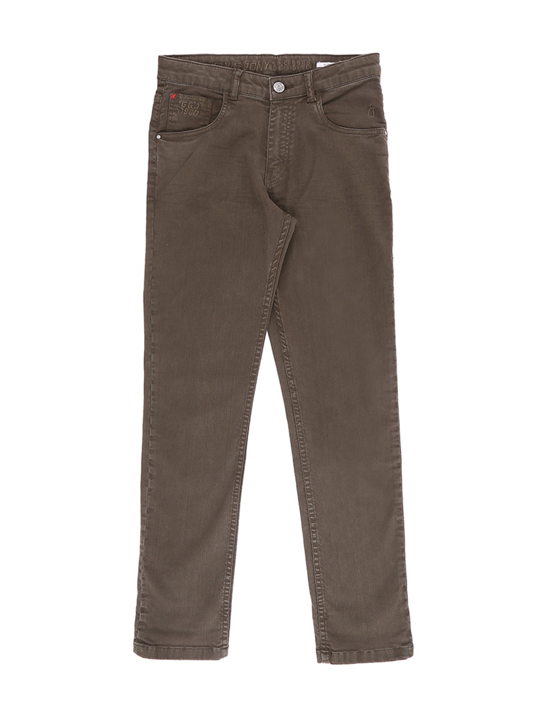 

Gini and Jony Boys Brown Slim Fit Mid-Rise Clean Look Jeans