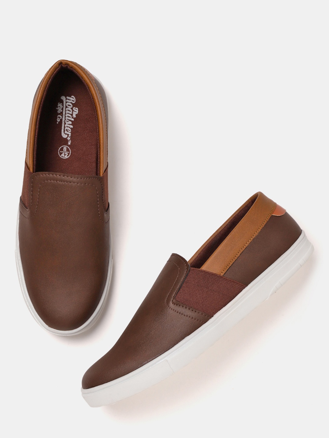 

The Roadster Lifestyle Co Men Brown Slip-On Sneakers