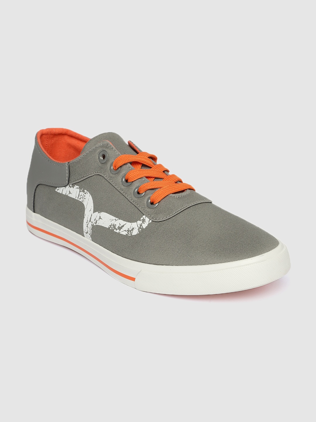 

Flying Machine Men Grey Printed Sneakers