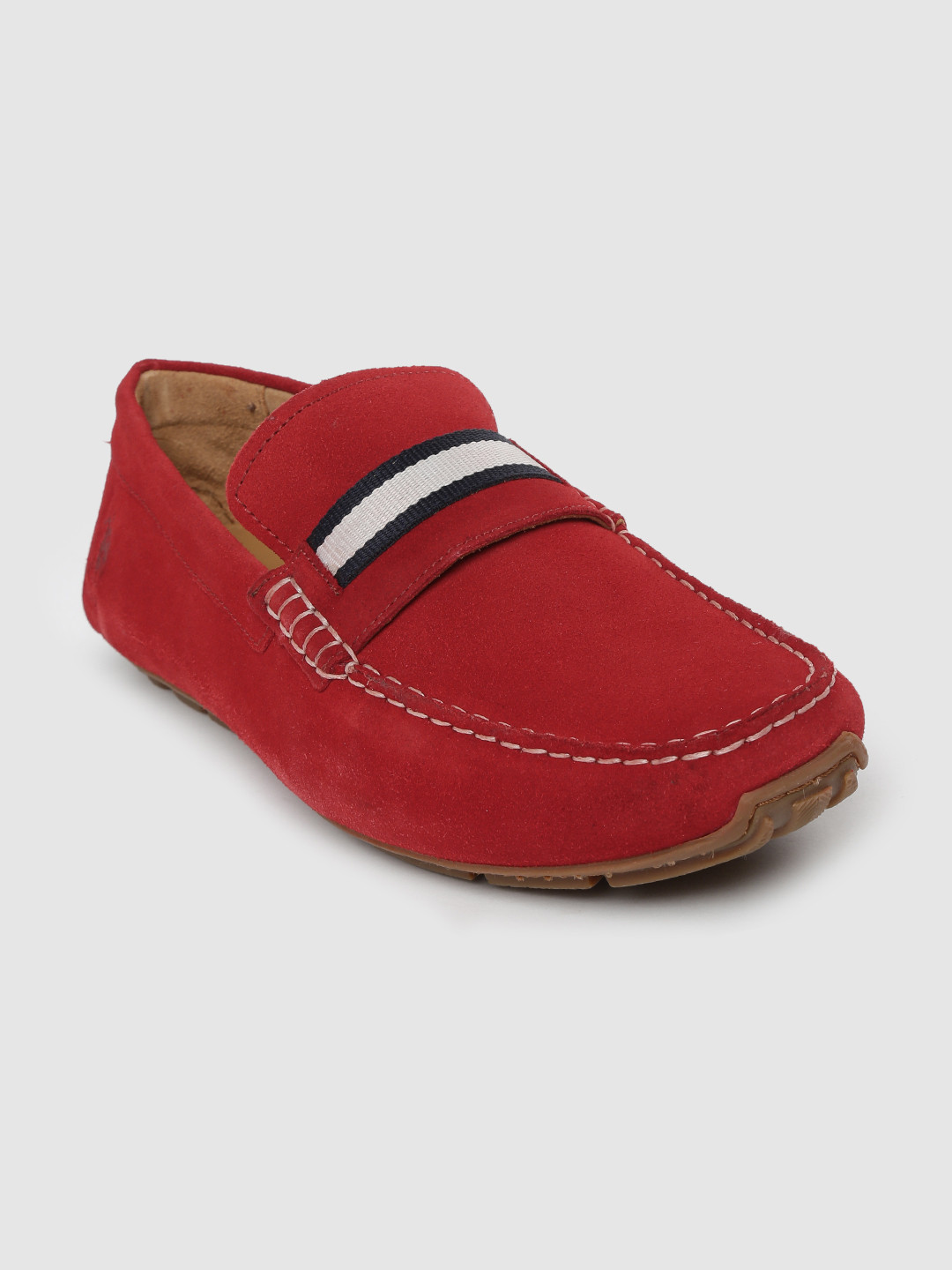 

U.S. Polo Assn. Men Red Suede Driving Shoes