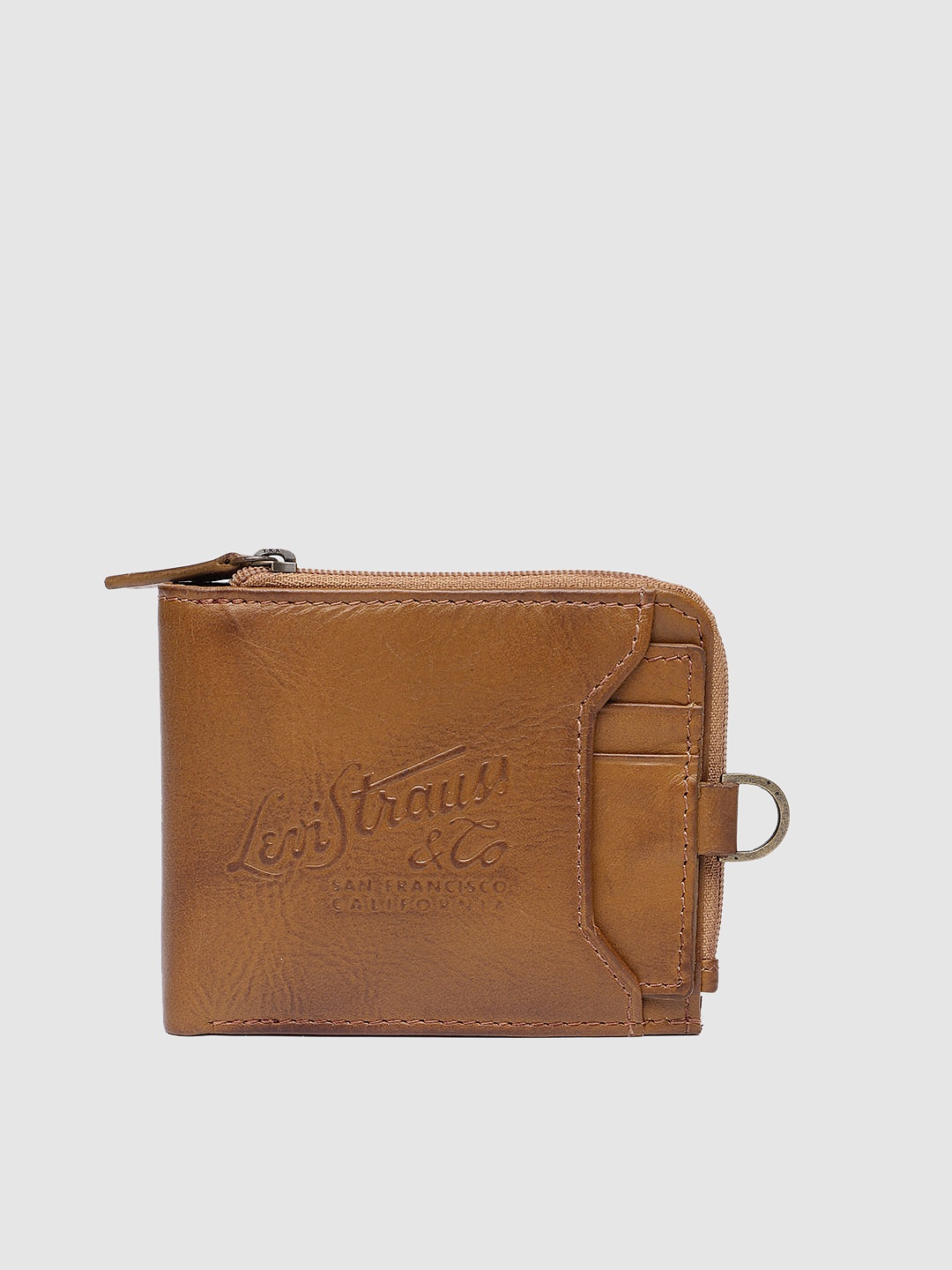 

Levis Men Tan Brown Solid Leather Two Fold Wallet