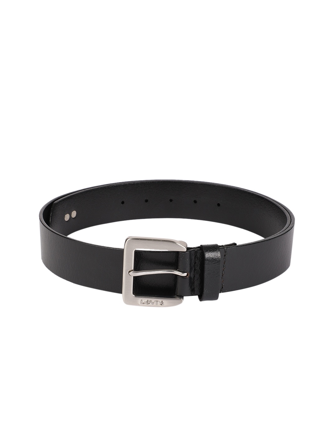 

Levis Men Black Solid Leather Belt
