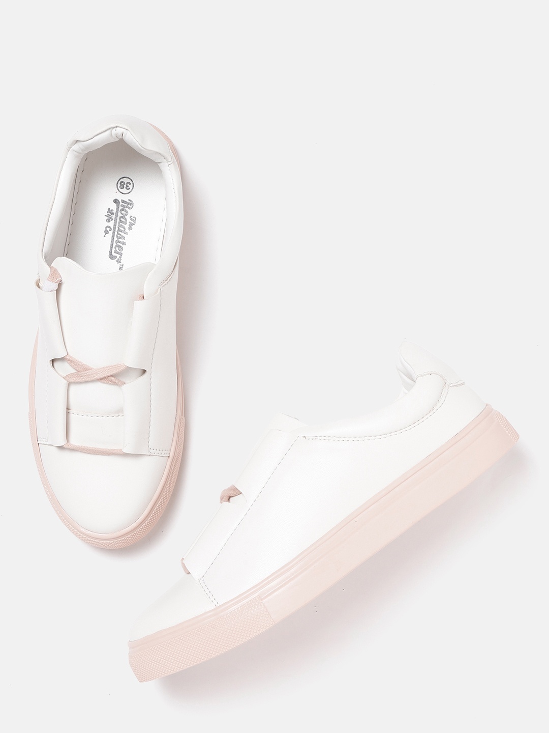 

The Roadster Lifestyle Co Women White Solid Sneakers