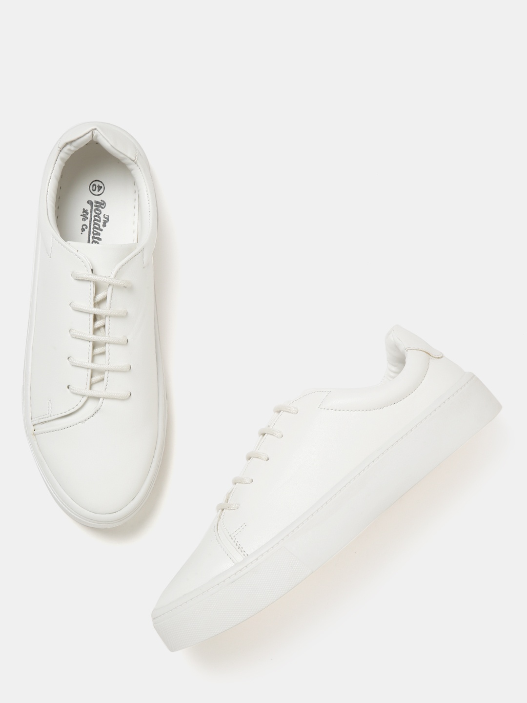 

The Roadster Lifestyle Co Women White Sneakers