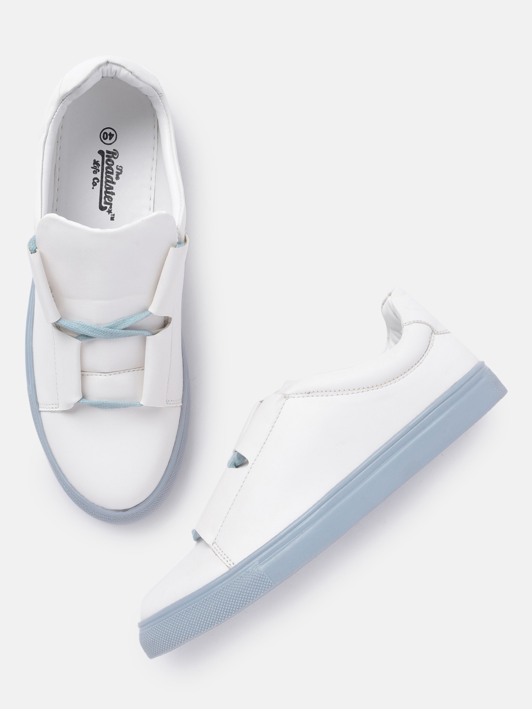 

The Roadster Lifestyle Co Women White Solid Sneakers