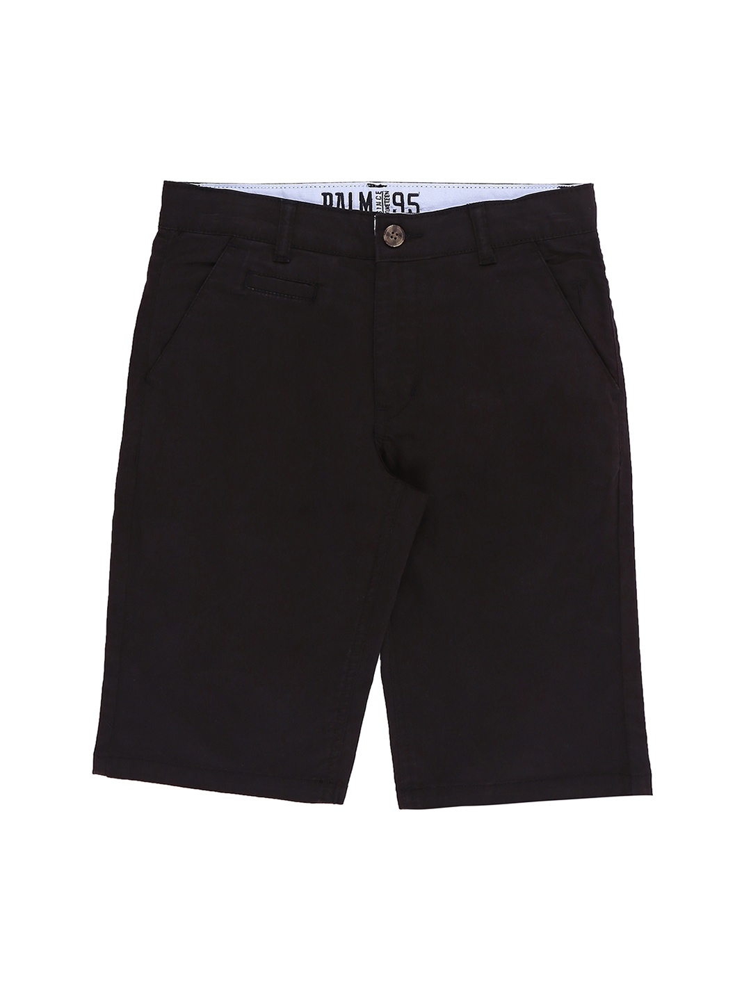 

Palm Tree Boys Black Solid Regular Fit Regular Shorts