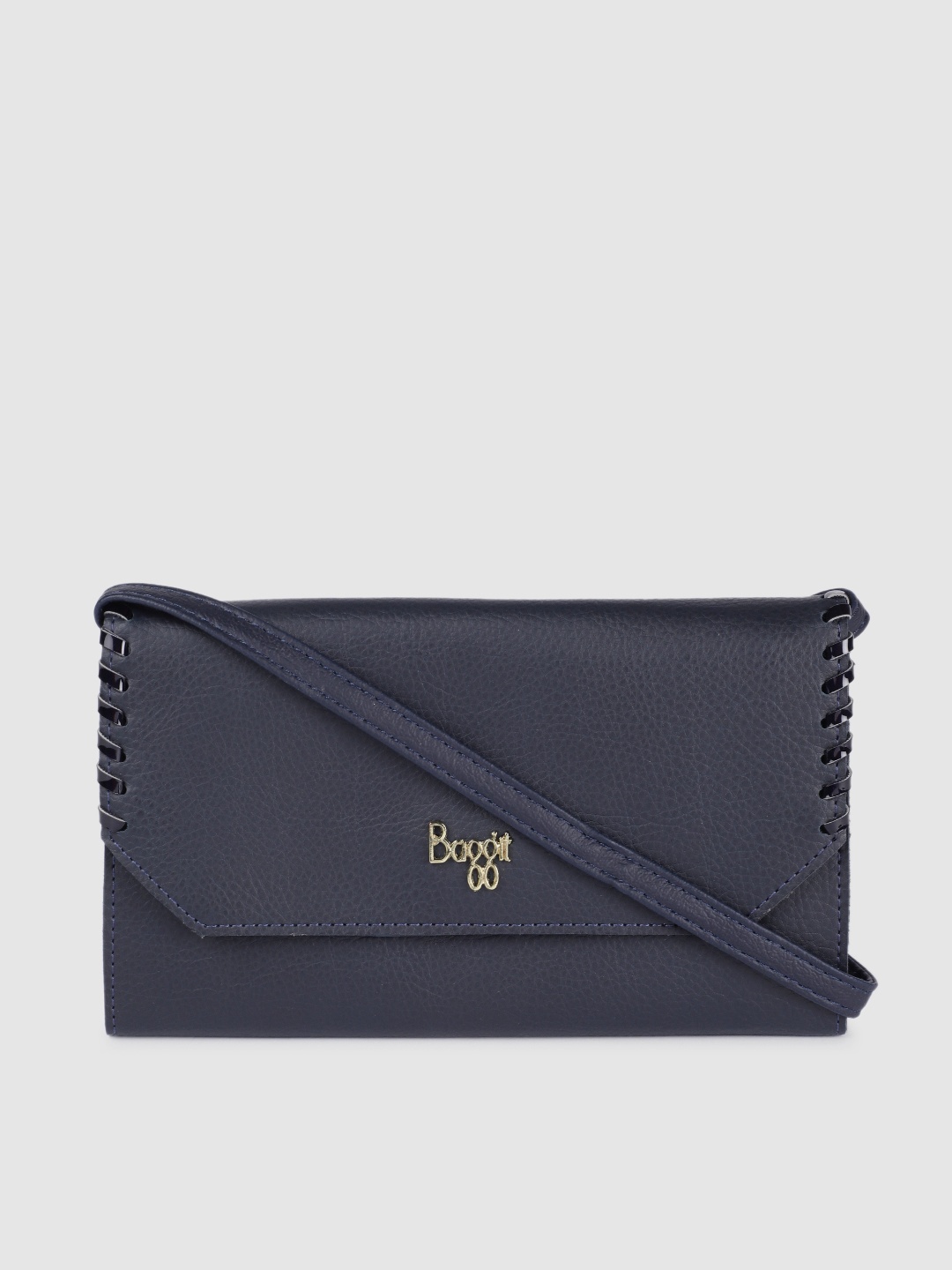 

Baggit Women Navy Blue Solid Two Fold Wallet