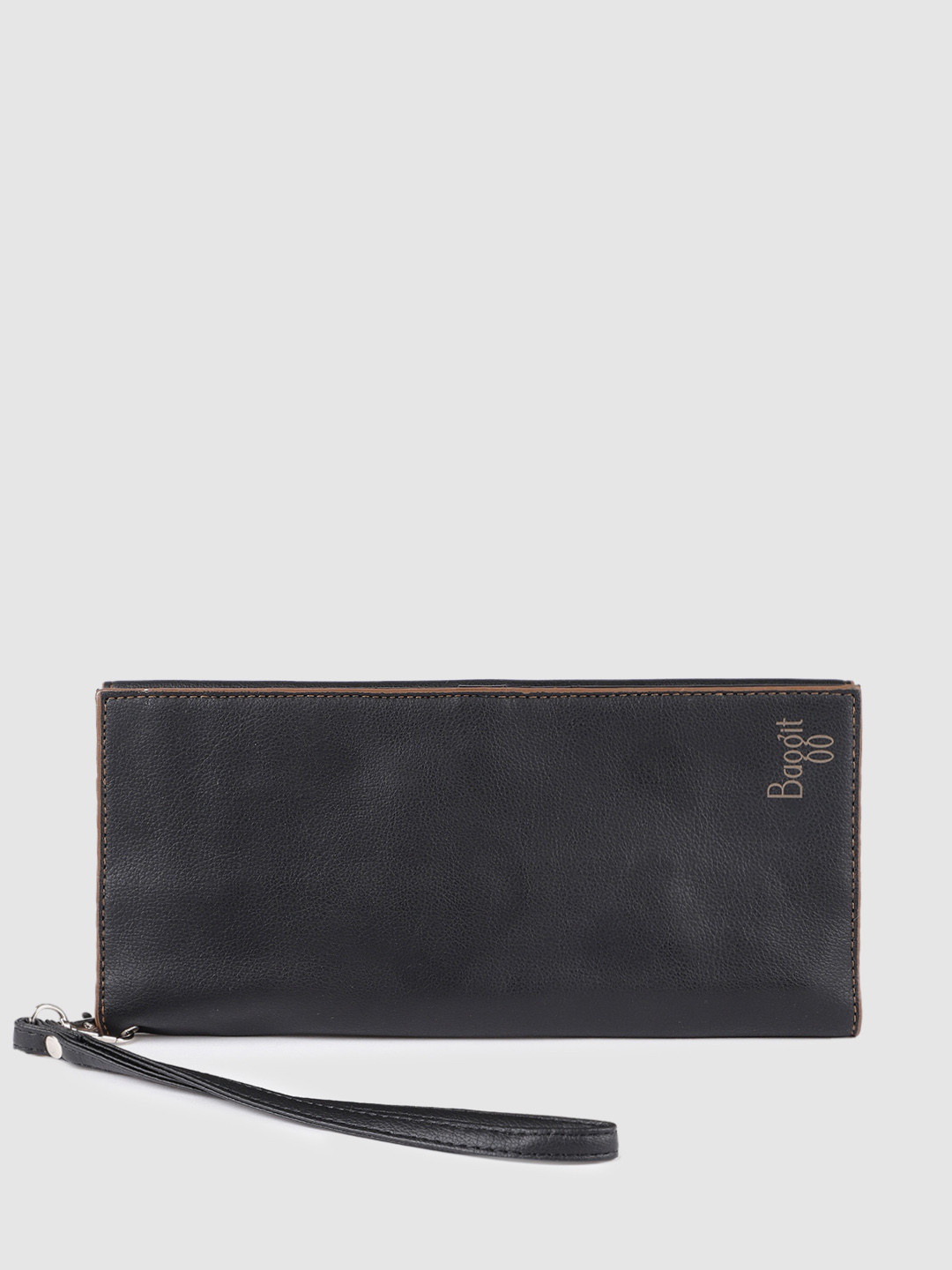 

Baggit Men Black Solid Zip Around Wallet