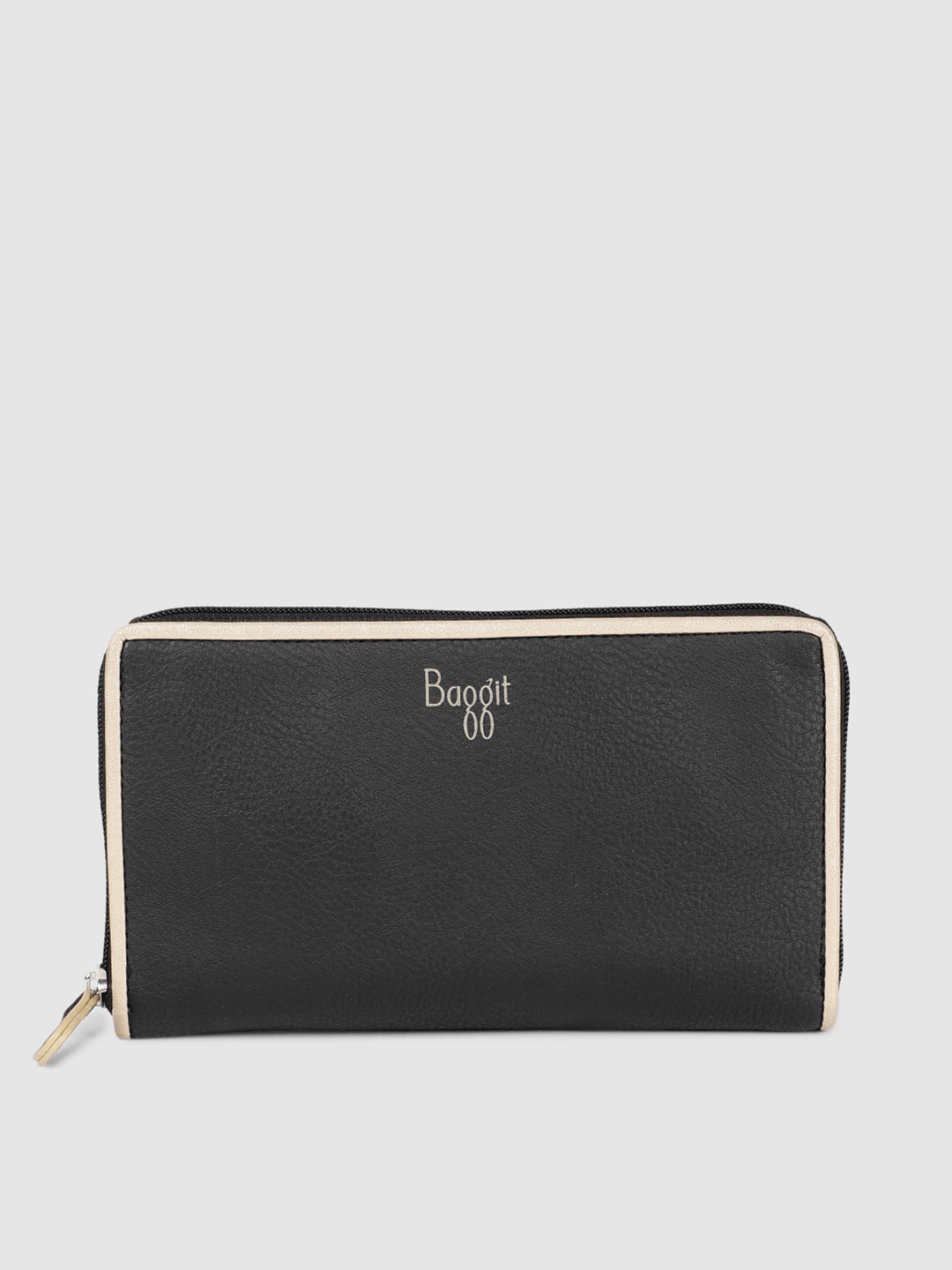 

Baggit Women Black Solid Zip Around Wallet