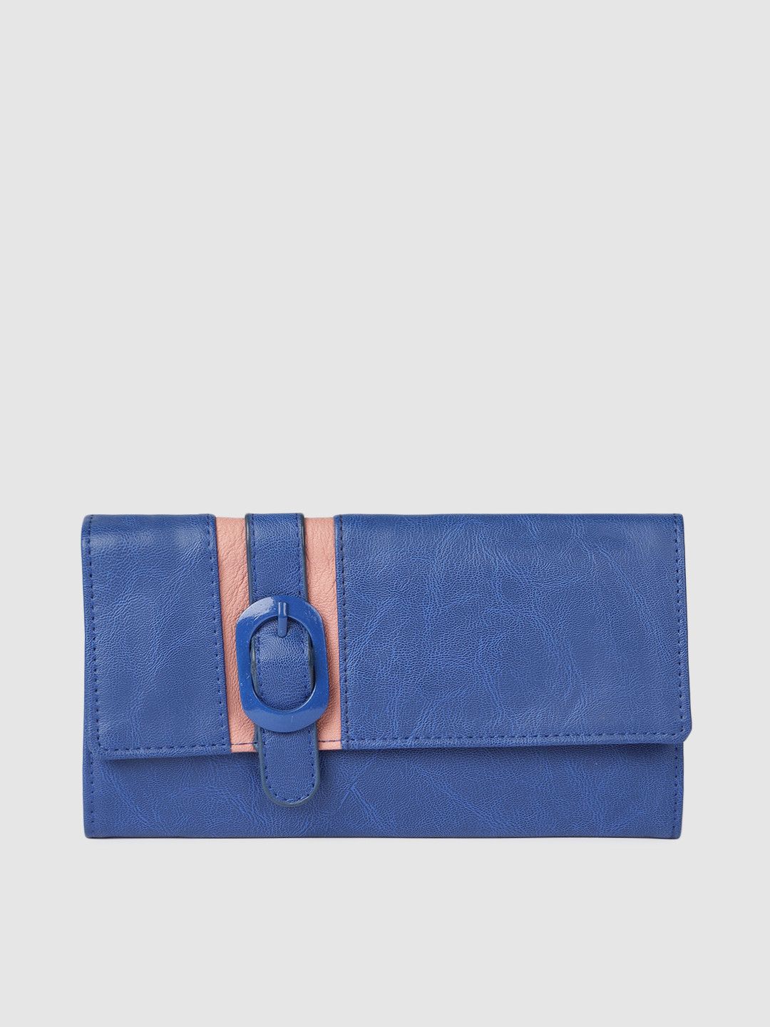 

Baggit Women Blue Solid Three Fold Wallet