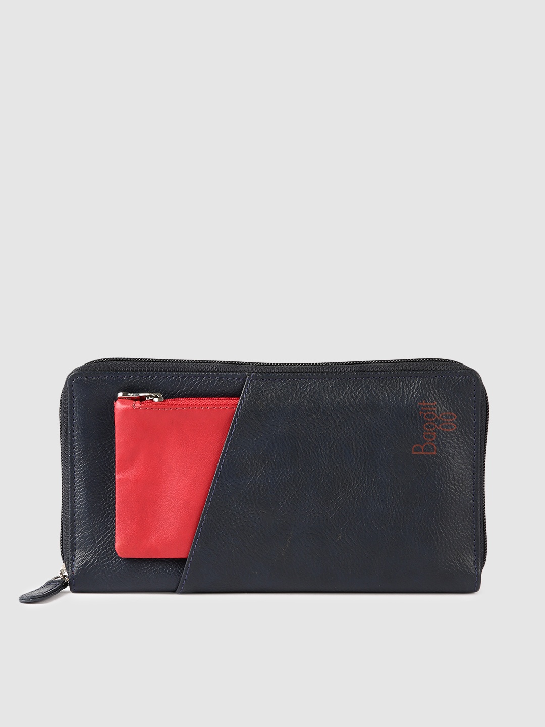 

Baggit Women Blue Solid Zip Around Wallet