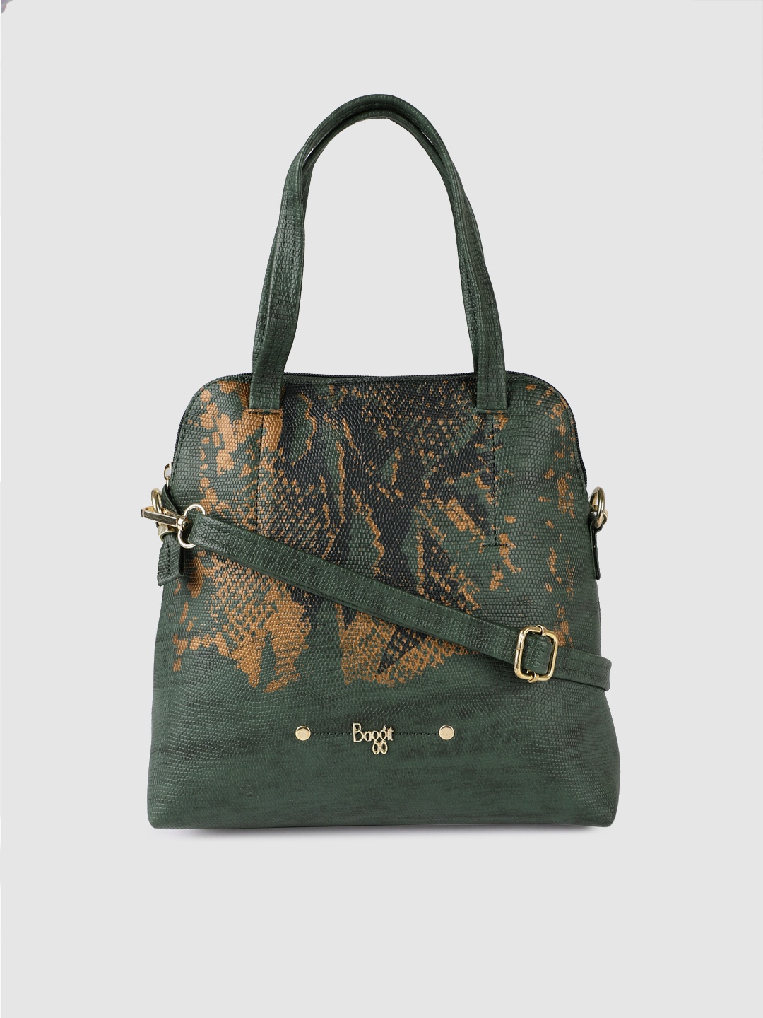 

Baggit Green Printed Handheld Bag