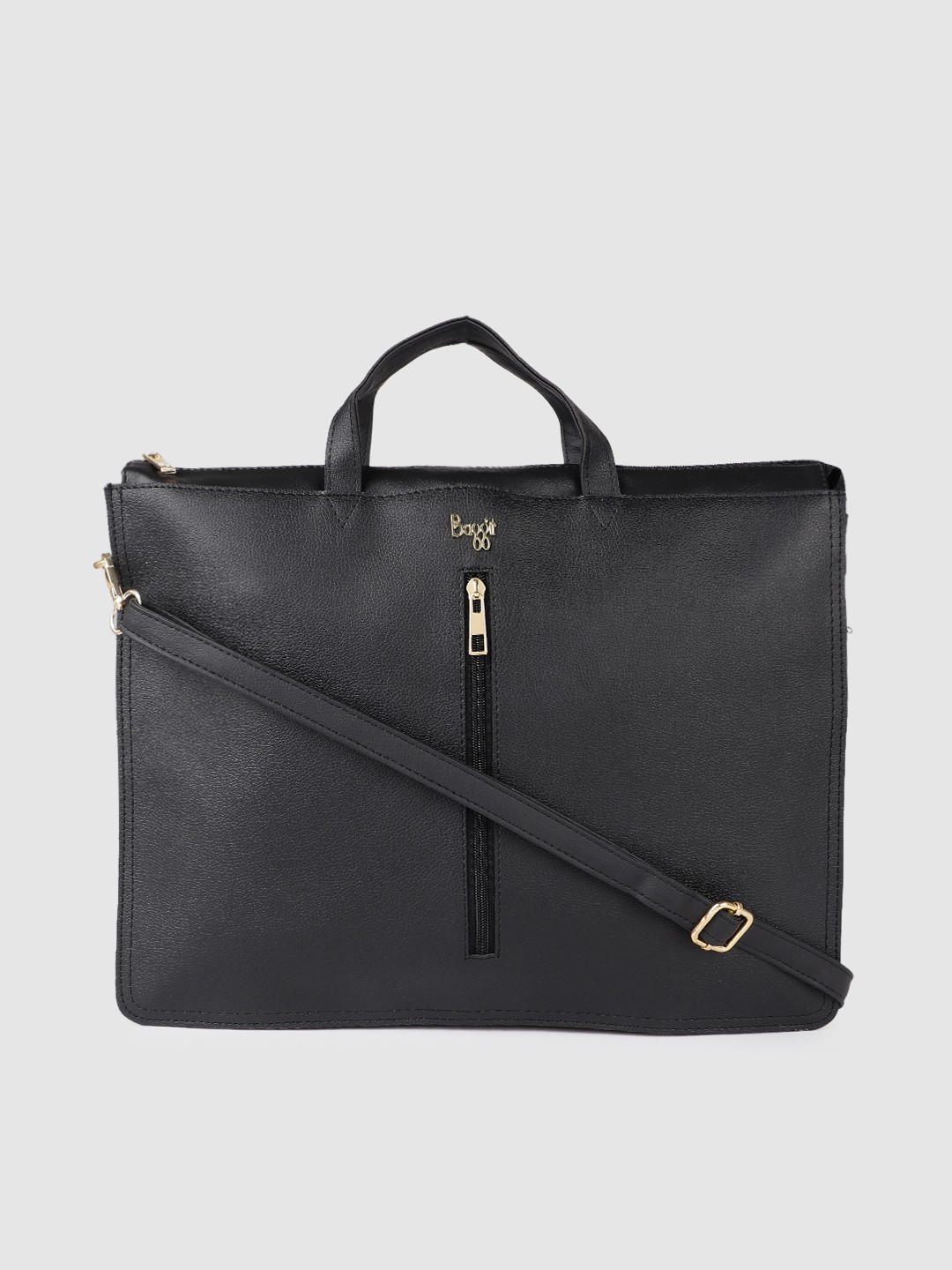 

Baggit Women Black Solid Laptop Bag