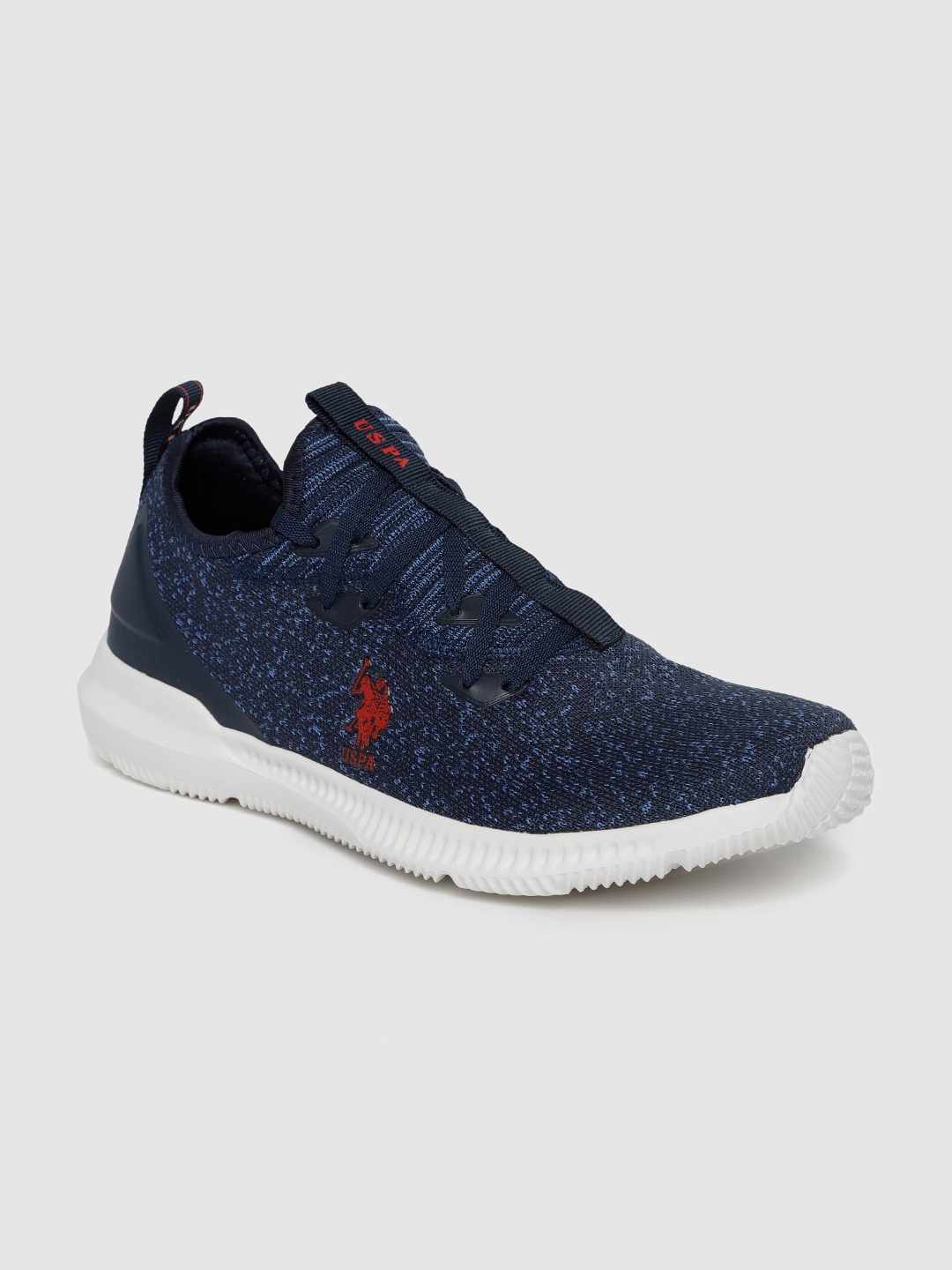 

U.S. Polo Assn. Men Navy Blue Textile Walking Shoes