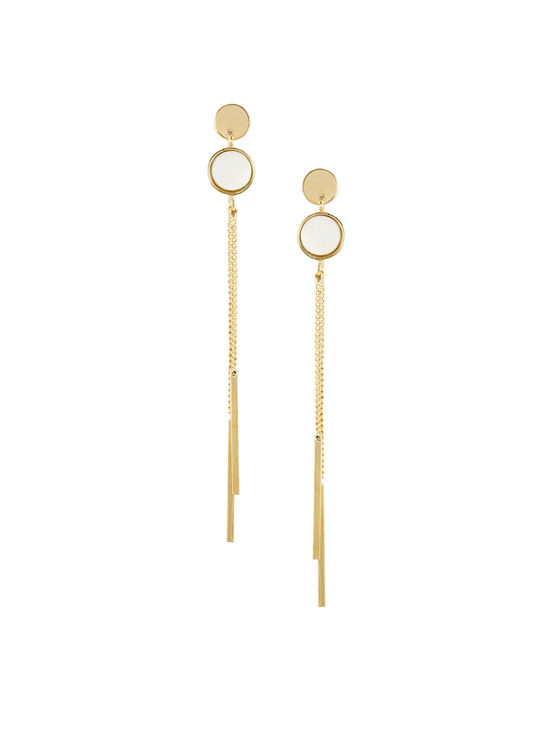 

E2O Gold-Toned Contemporary Drop Earrings