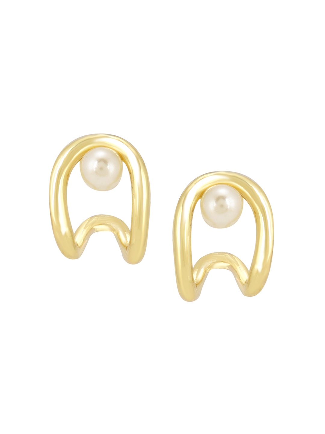 

E2O Gold-Toned Contemporary Studs
