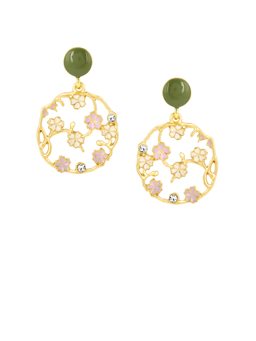 

E2O Gold-Toned Floral Drop Earrings