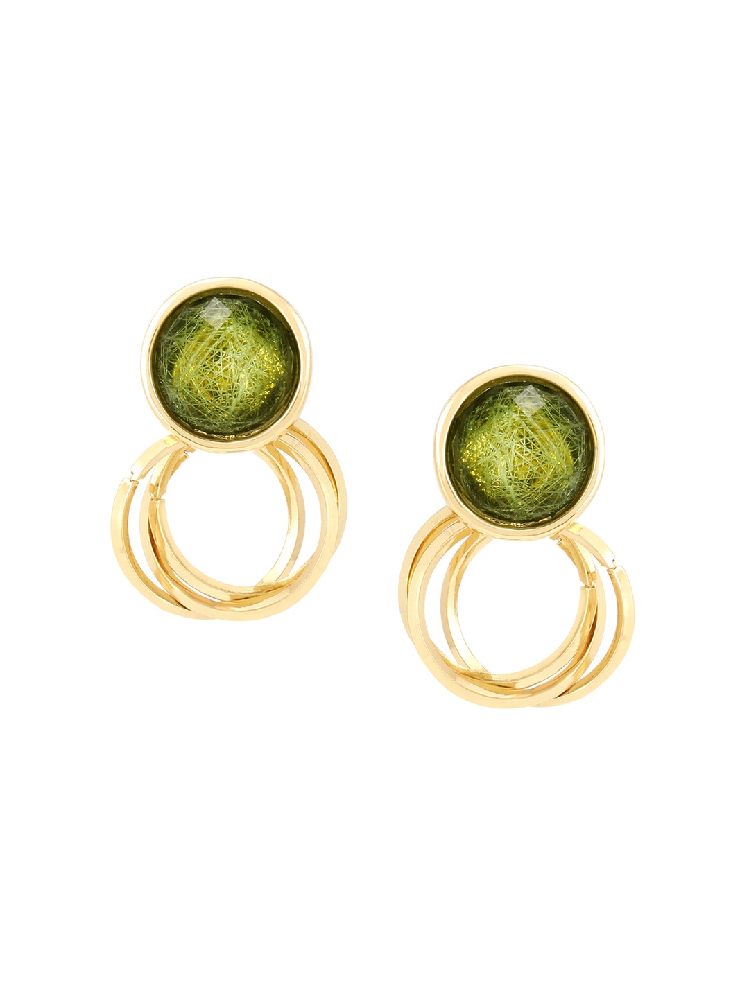 

E2O Gold-Toned Circular Drop Earrings