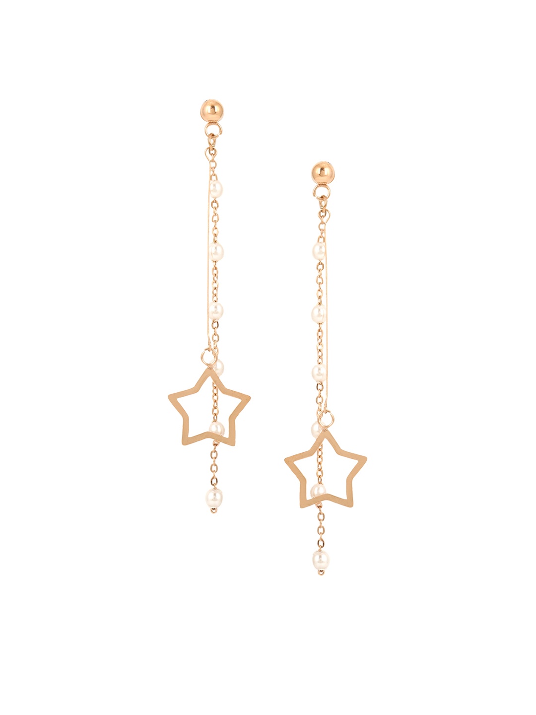 

E2O Rose Gold Plated Contemporary Drop Earrings