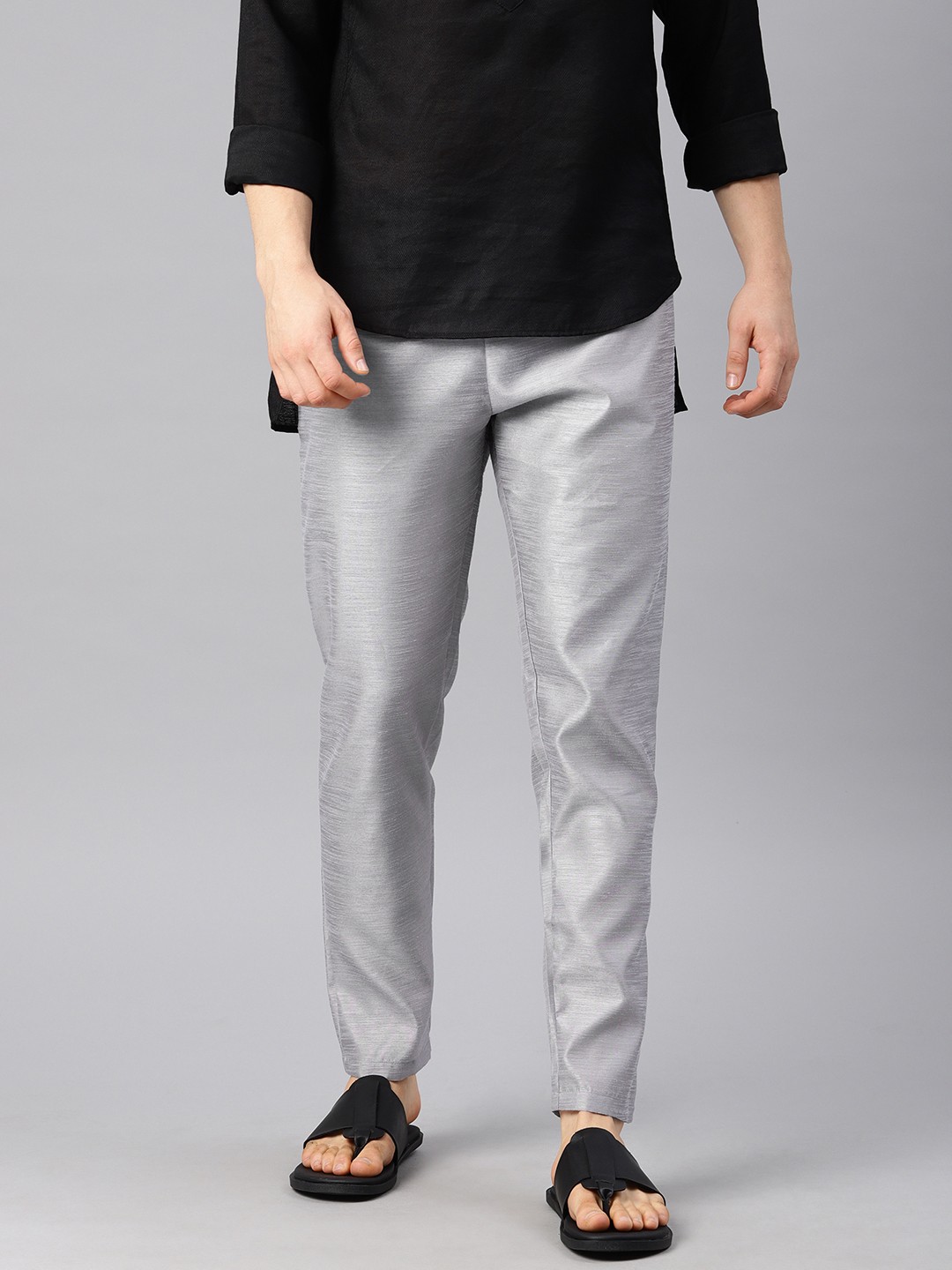 

Freehand Mens Solid Grey Pyjamas
