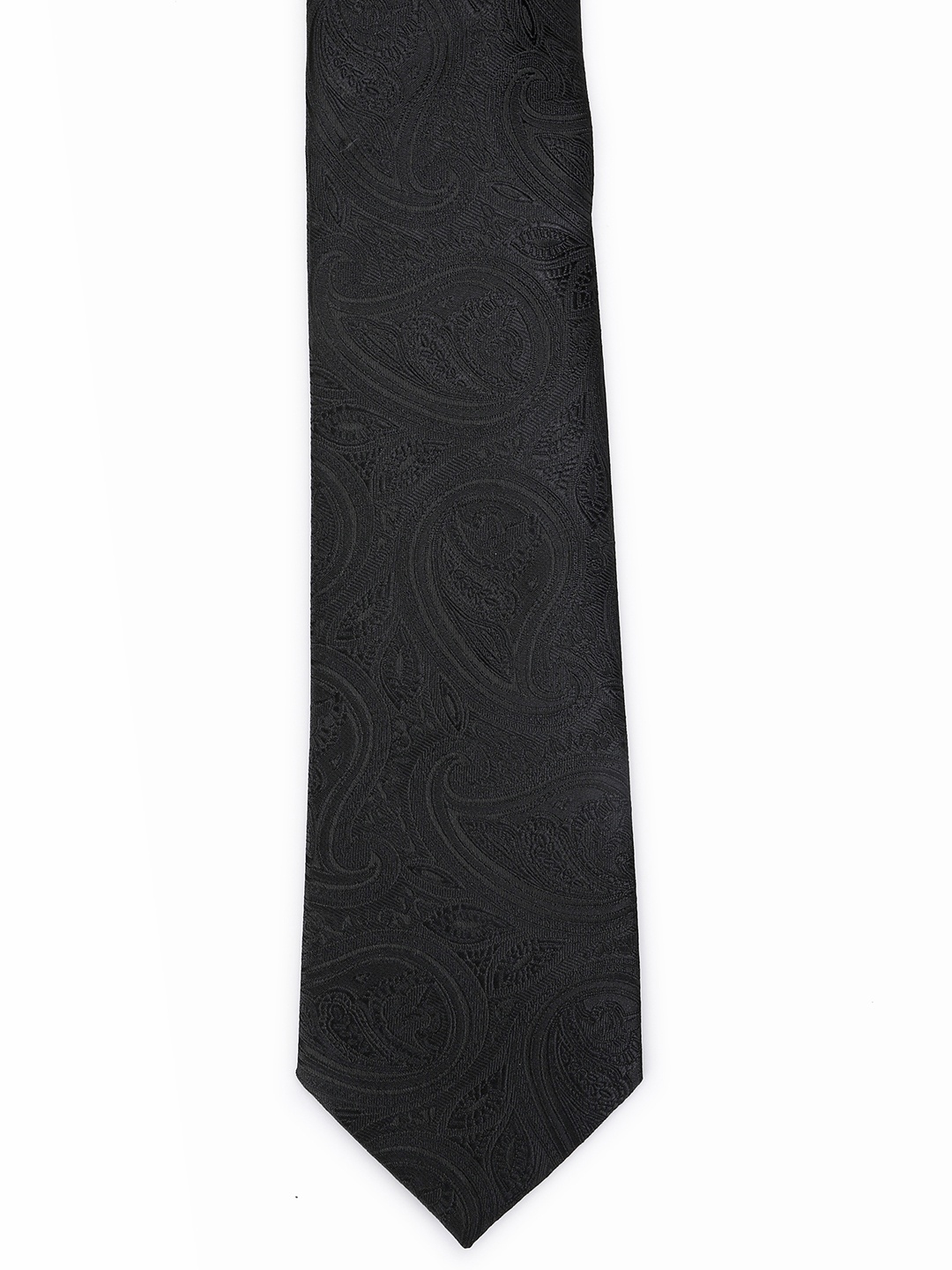 

Calvadoss Black Woven Design Broad Tie