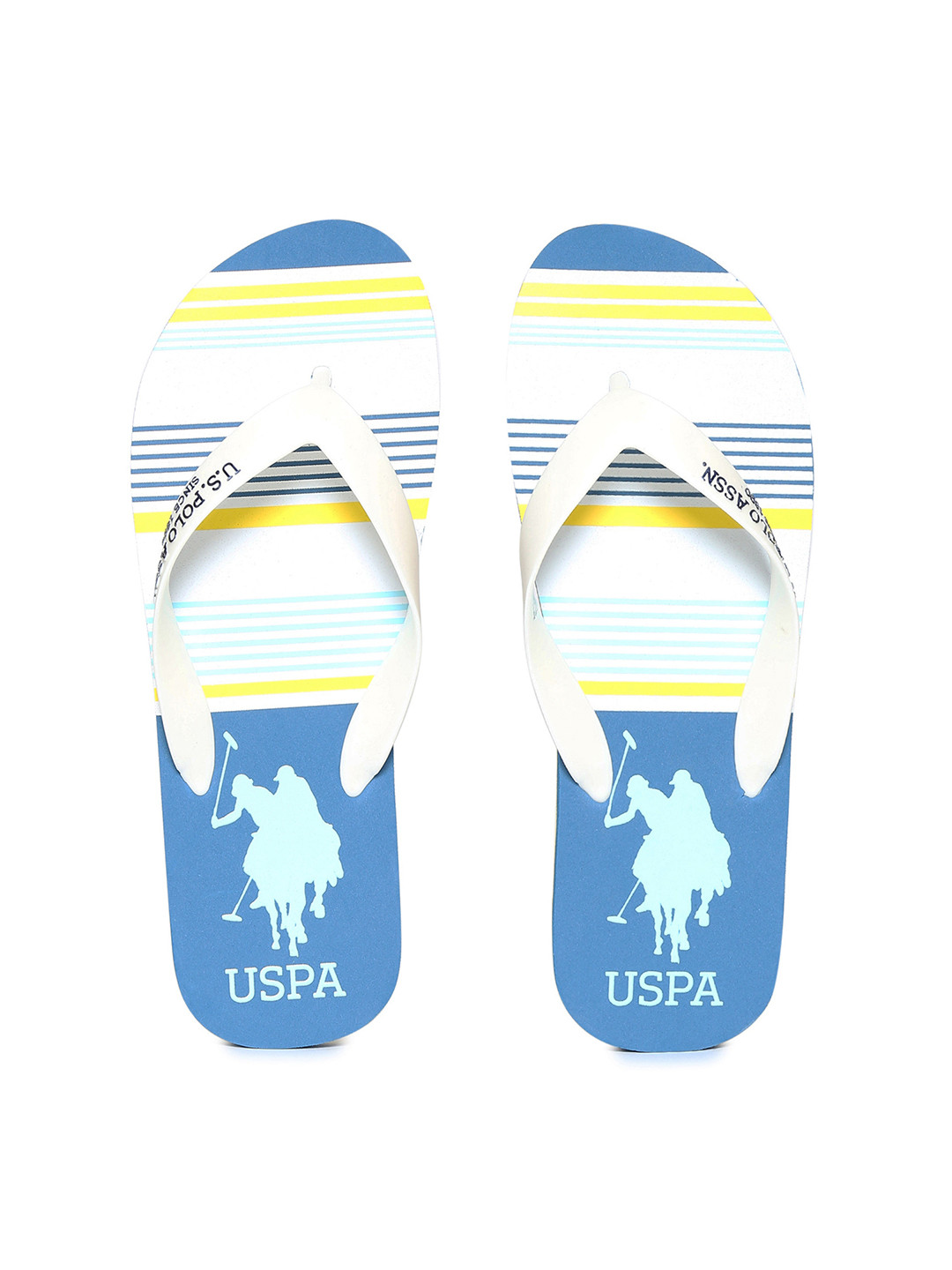 

U.S. Polo Assn. Men Blue Printed Thong Flip-Flops