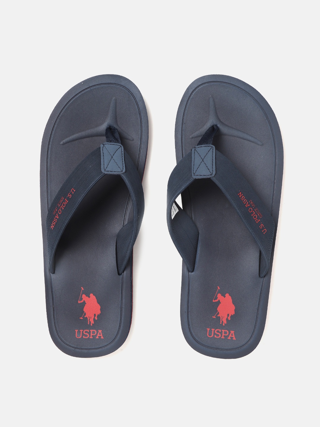 

U.S. Polo Assn. Men Navy Blue Solid Thong Flip-Flops