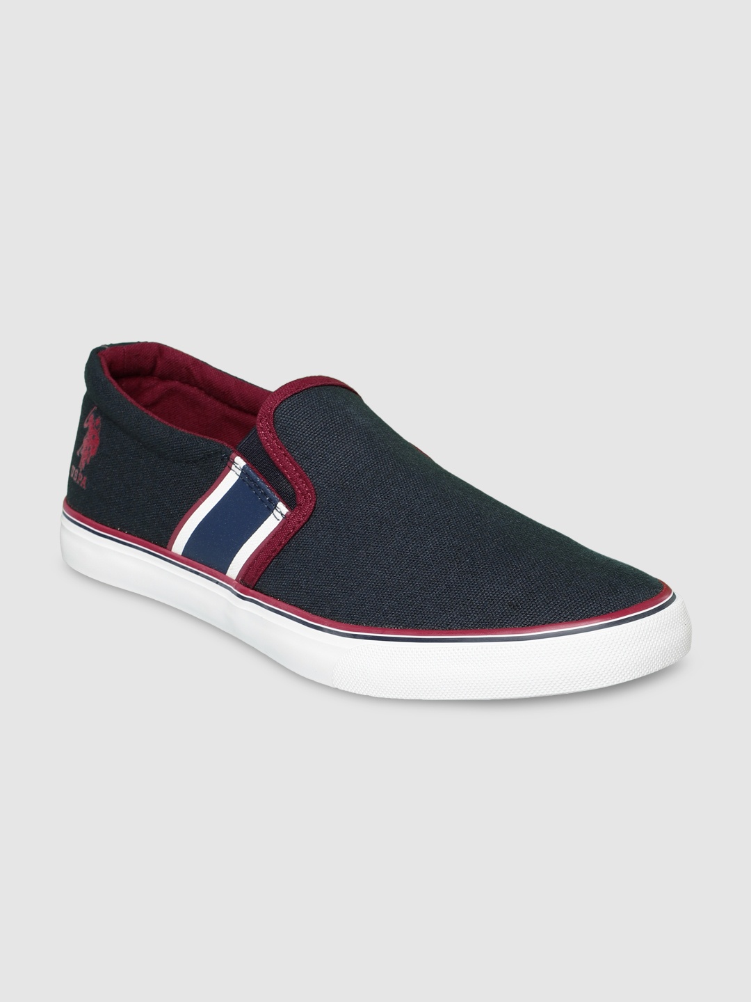 

U.S. Polo Assn. Men Navy Blue Hooper Slip-On Sneakers