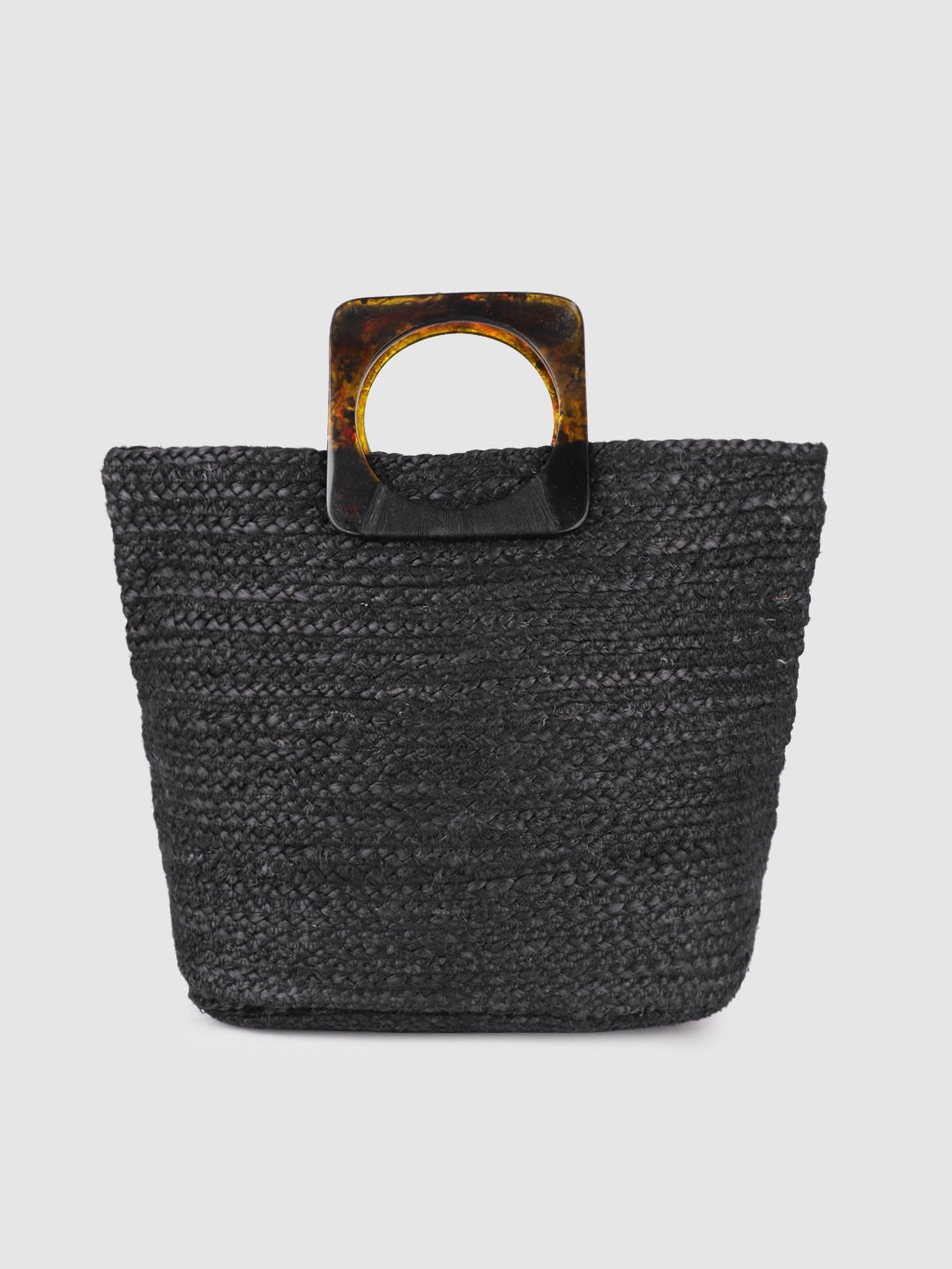 

Accessorize Black Textured Handheld Bag