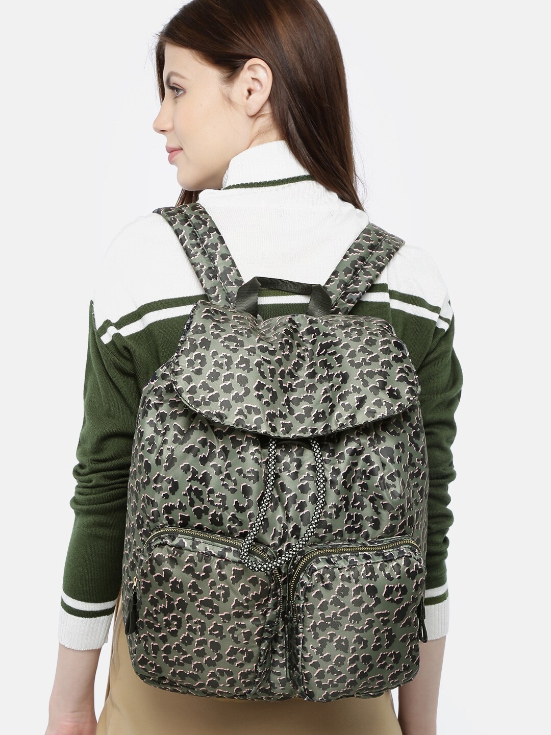 

Accessorize Women Green Graphic Backpack