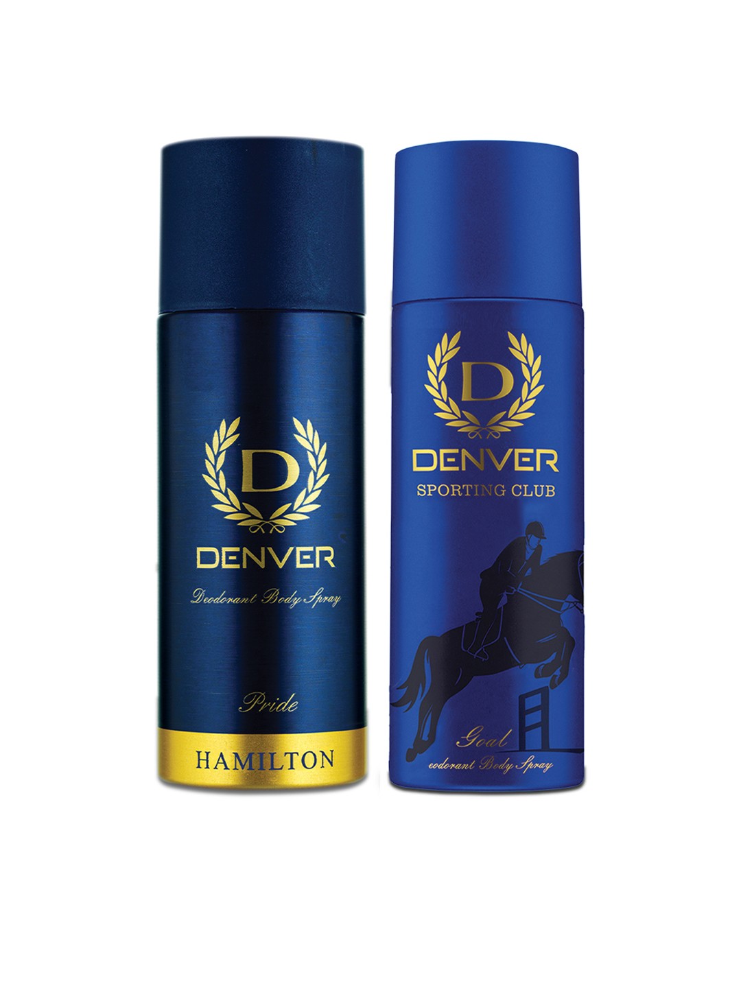 

Denver Men Set of 2 Deodorant Body Sprays - Pride 200ml & Goal 200ml, Blue