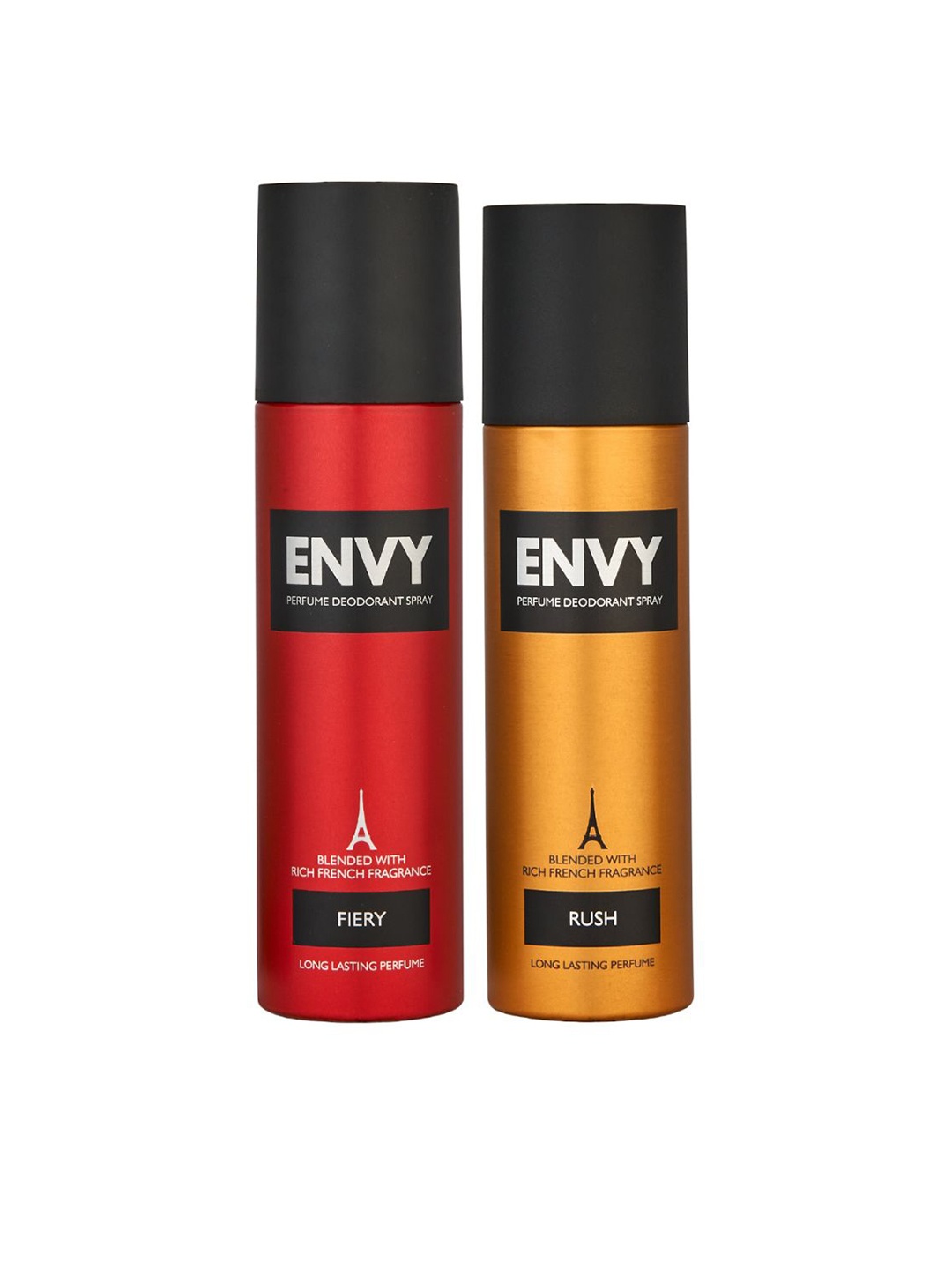 

Envy Men Set of 2 Perfume Deodorant Sprays - Fiery 115g & Rush 99g, Red