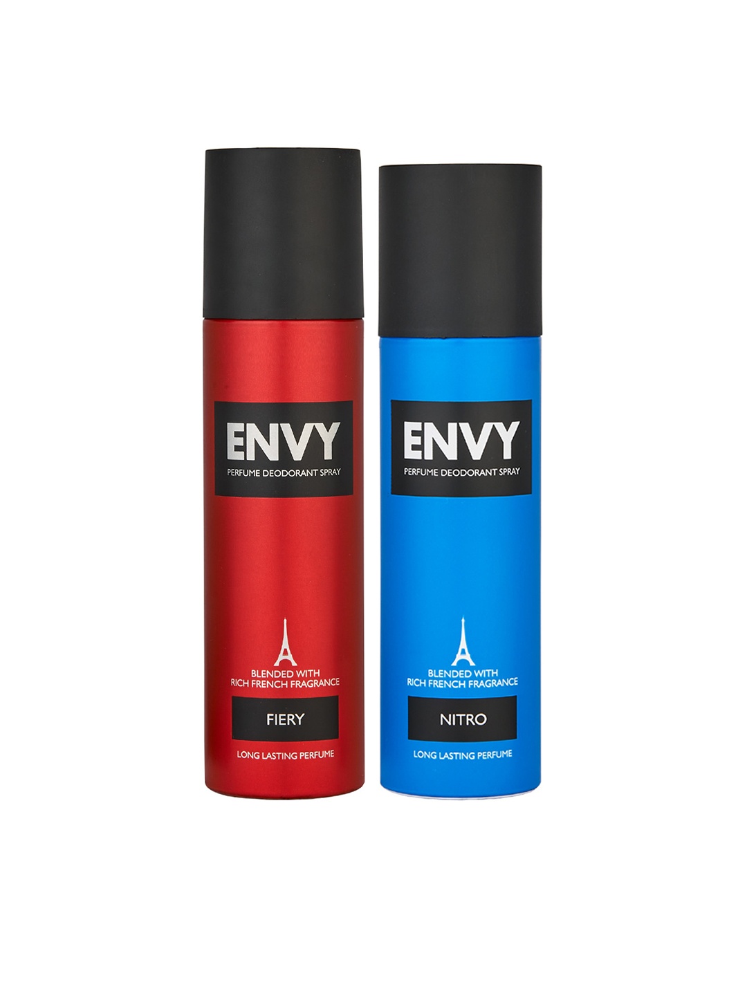 

Envy Men Set of 2 Perfume Deodorant Sprays - Fiery 115g & Nitro 99g, Red