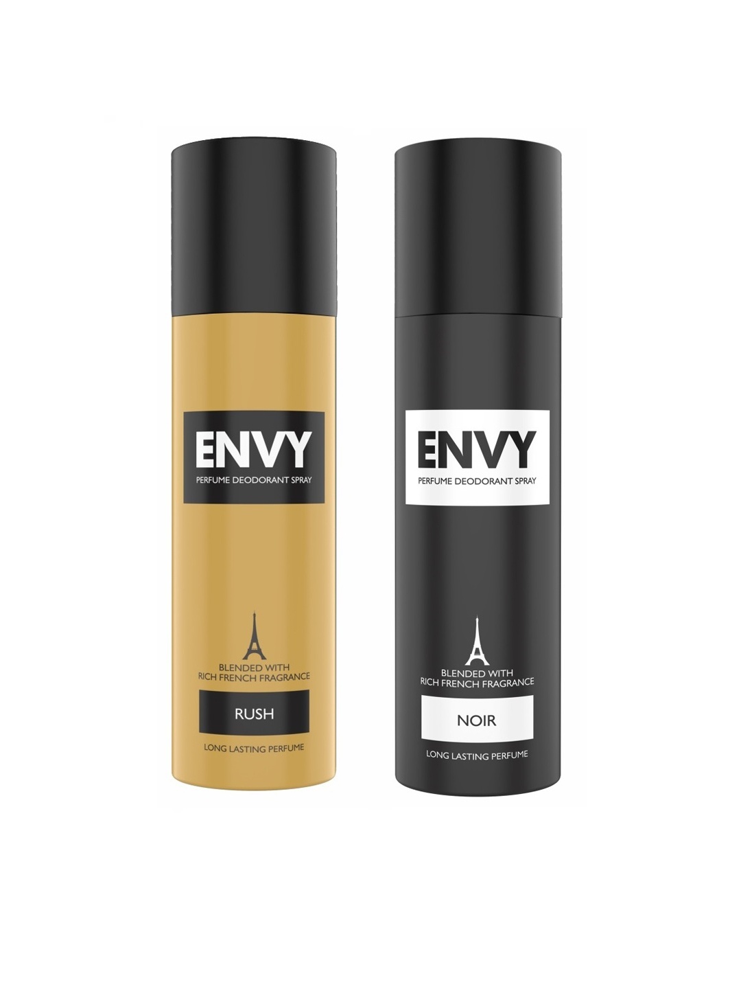 

Envy Men Set of 2 Rush & Noir Perfume Deodorant Sprays, Gold