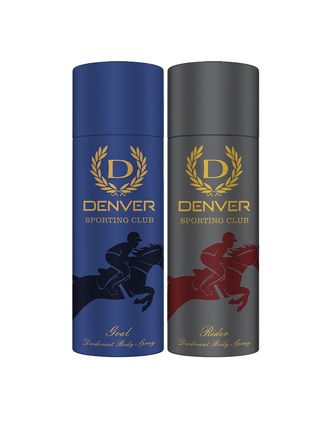 

Denver Men Set of 2 Sporting Club Rider & Goal Deodorant Body Sprays, Grey