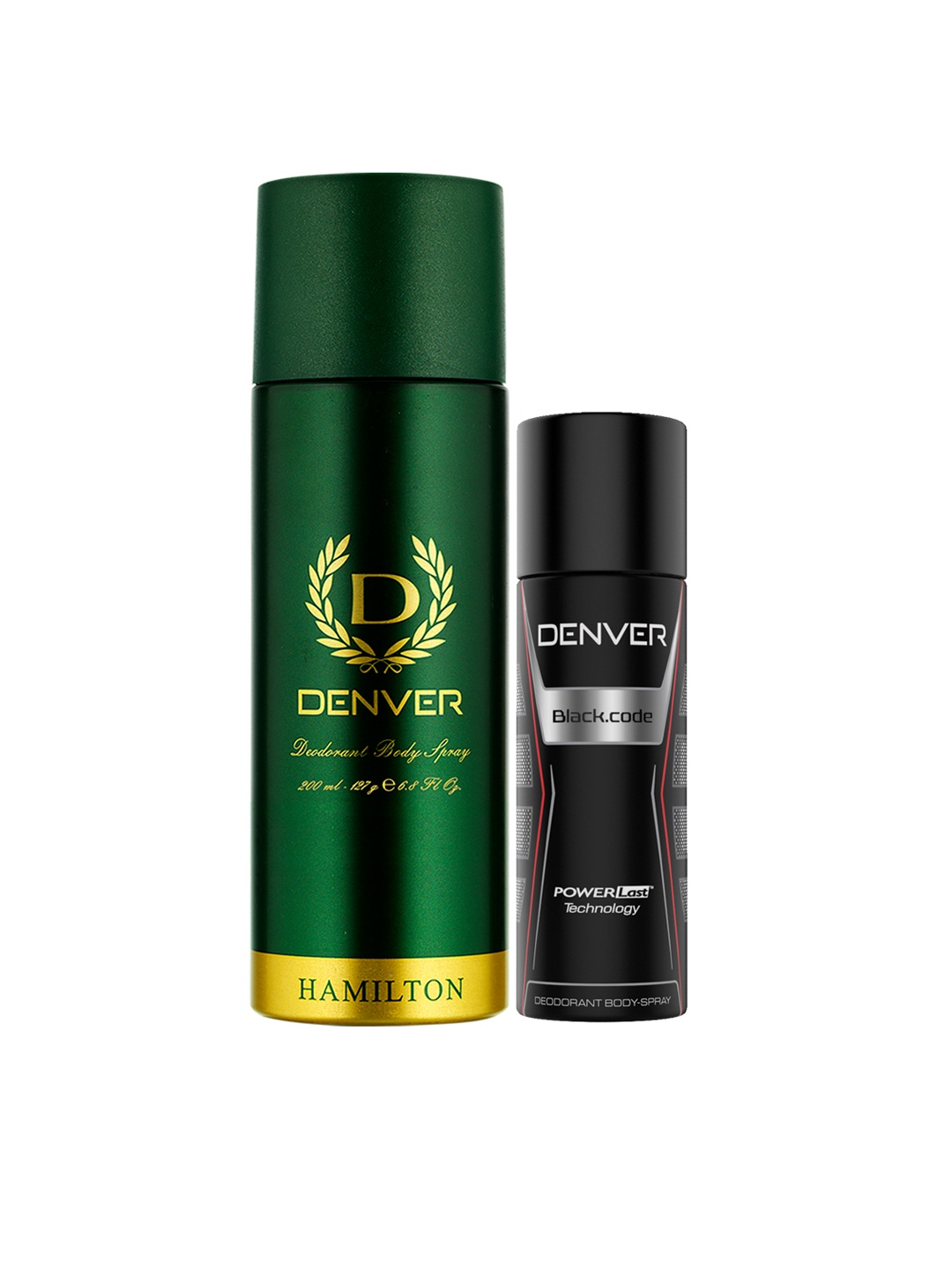 

Denver Men Set Of Hamilton Deodorant 200ml & Black Code Nano Deodorant 50ml