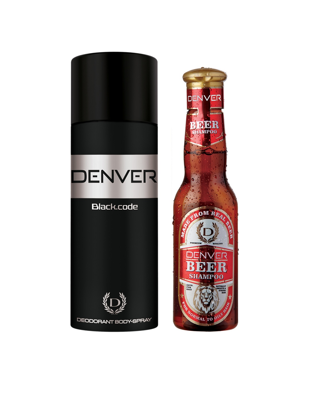 

Denver Men Set of Black Code Body Spray & Beer Shampoo