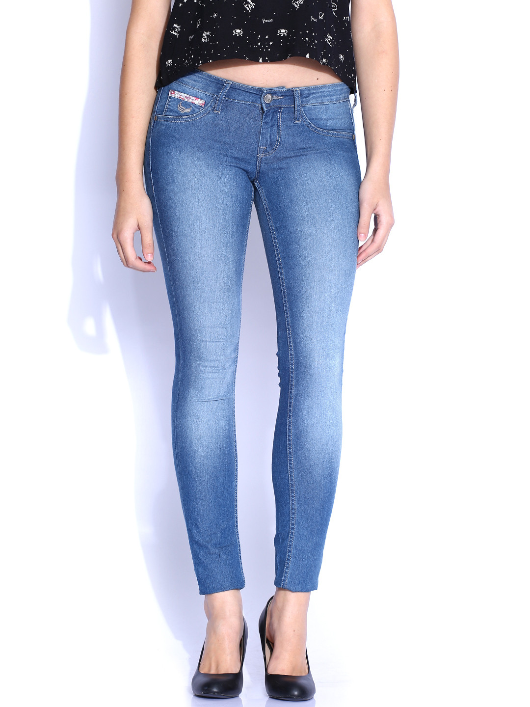 

Flying Machine Women Blue Skinny Fit Stretchable Jeans