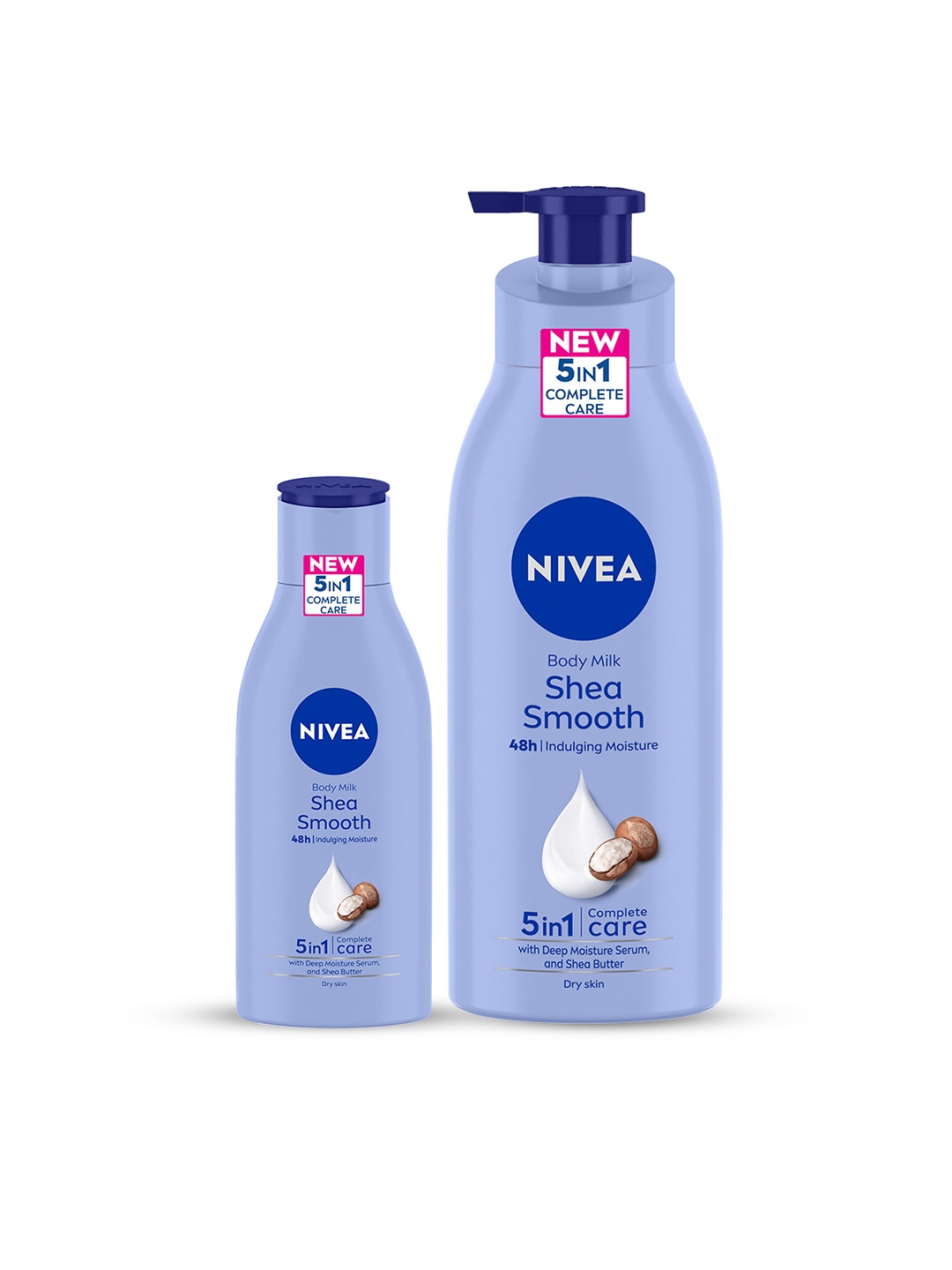 

Nivea Set of 2 Shea Smooth Milk Body Lotions, Blue