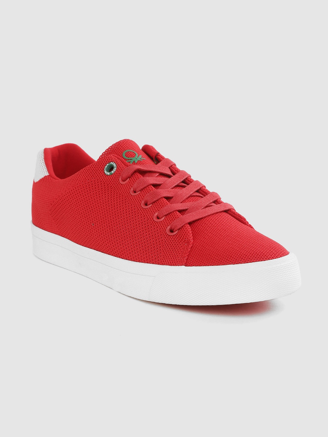 

United Colors of Benetton Men Red Knitted Sneakers