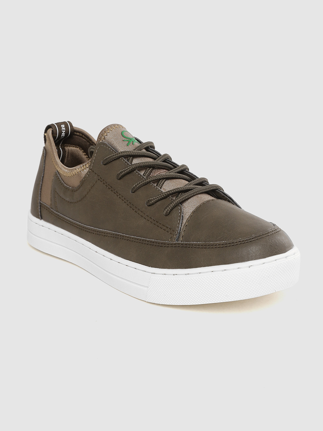 

United Colors of Benetton Men Olive Green Sneakers