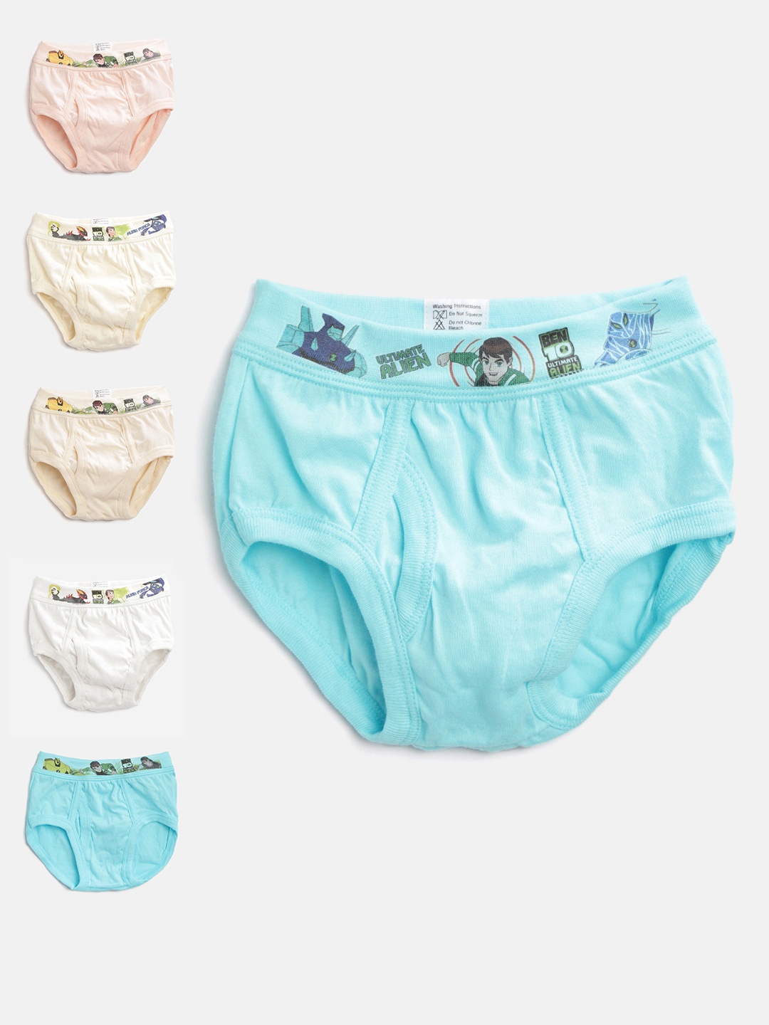 

Bodycare Kids Boys Pack of 6 Solid Briefs 304ABCDAB, Multi