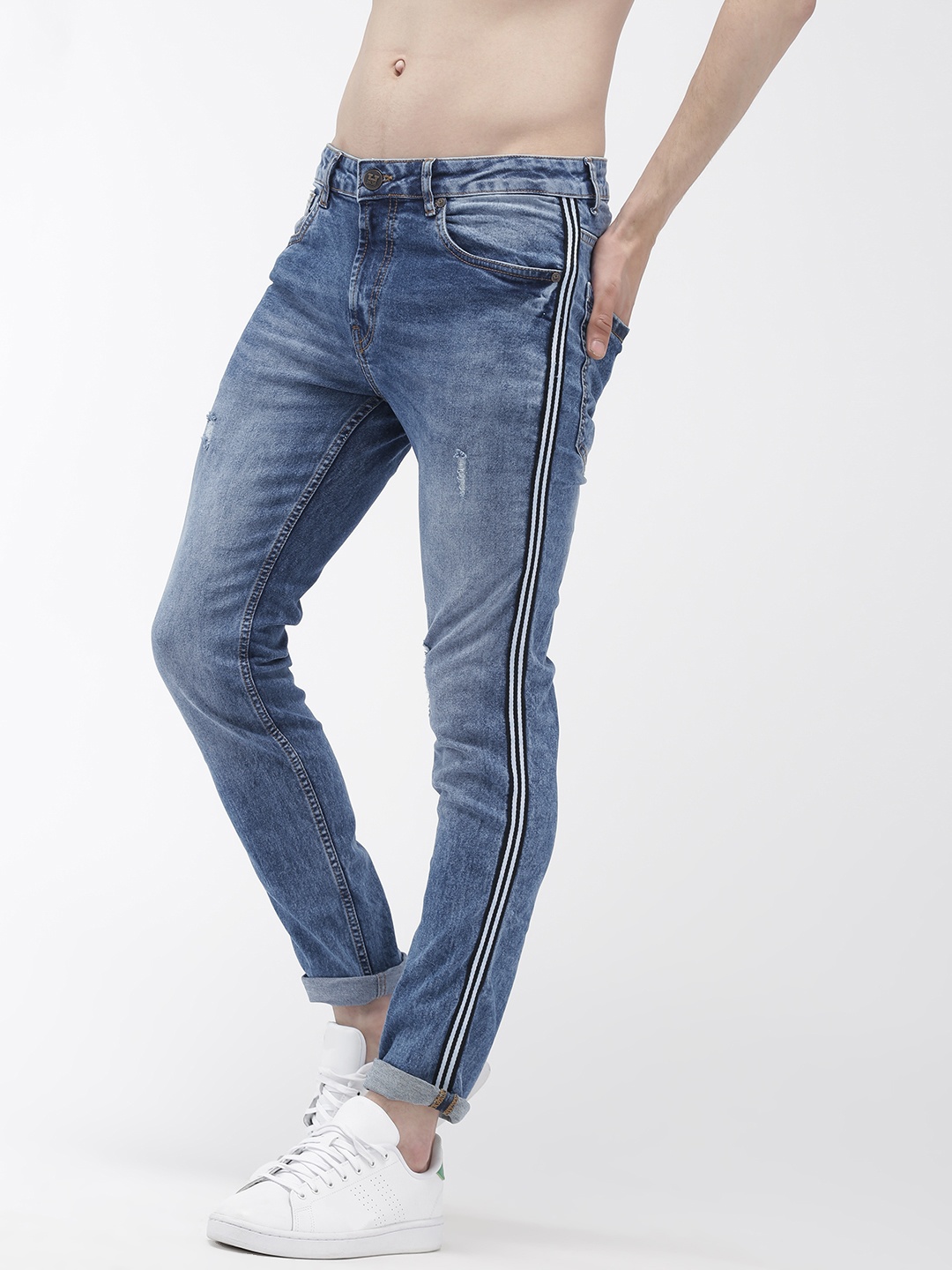 

Harvard Men Blue Skinny Fit Mid-Rise Mildly Distressed Stretchable Jeans
